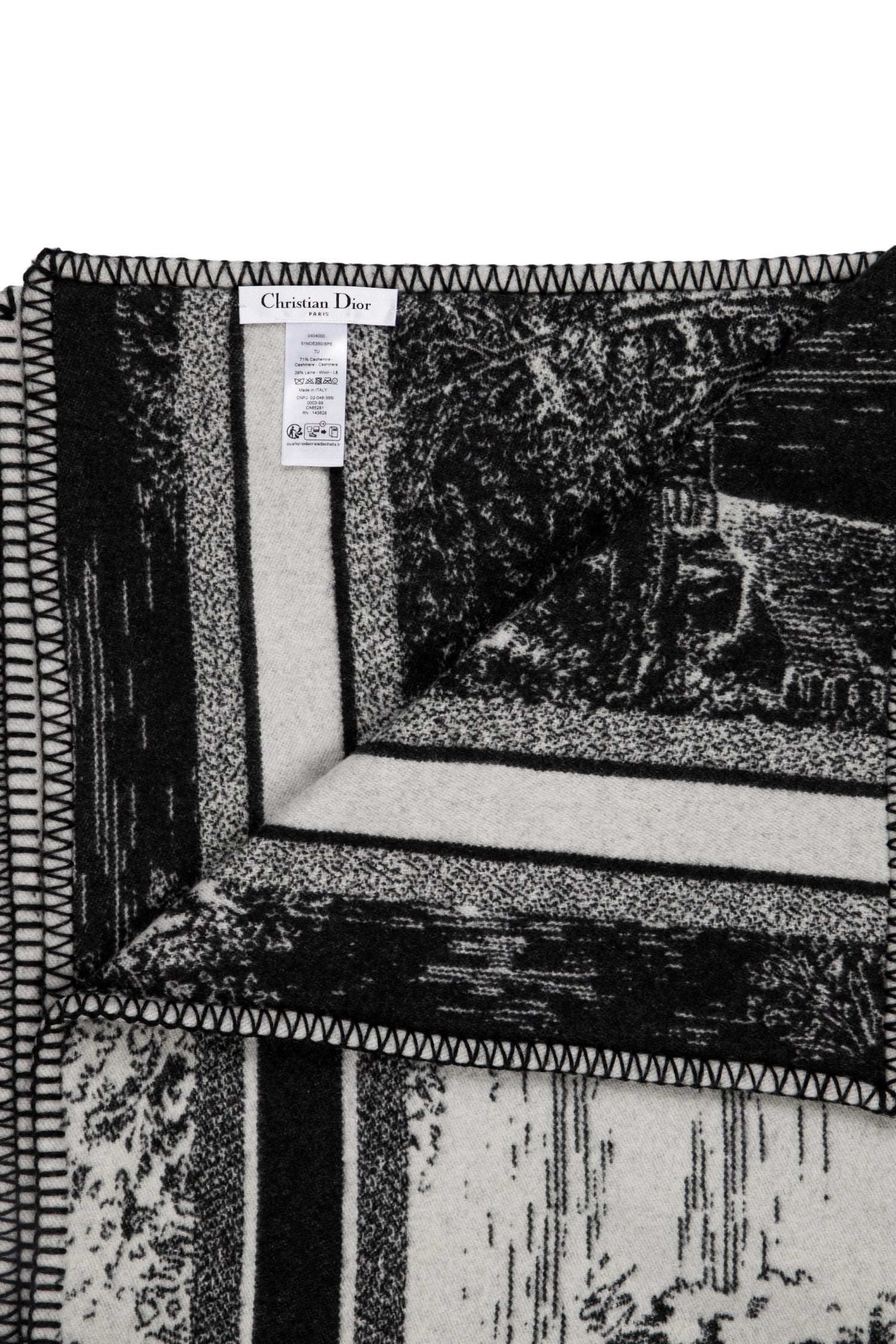 Christian Dior Toile de Jouy Scotland Throw Blanket