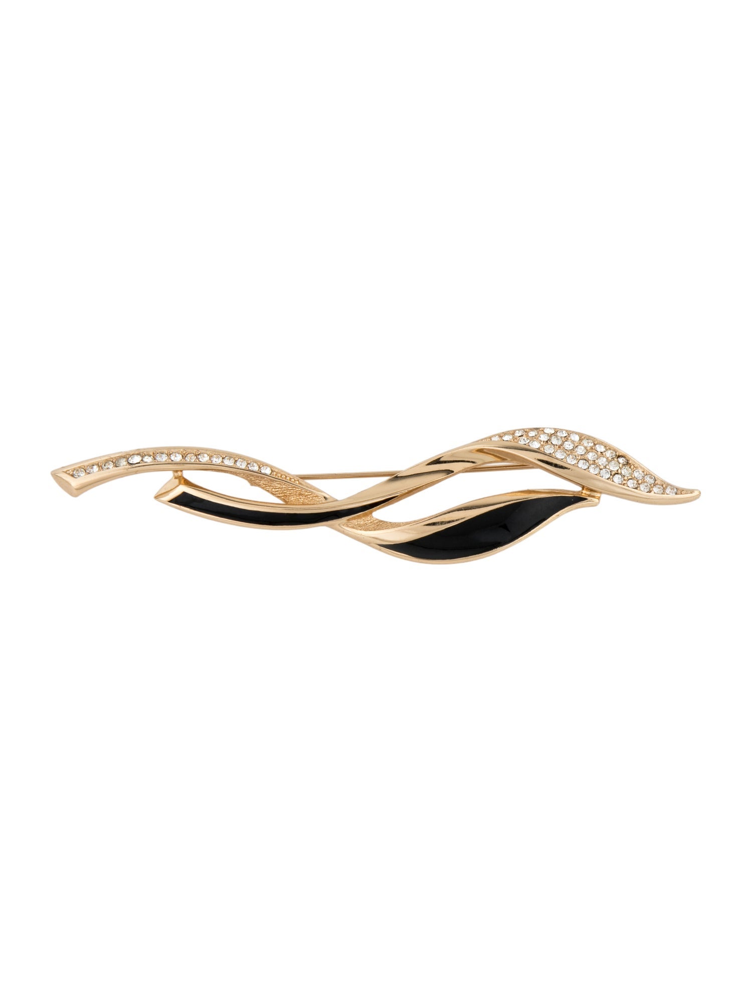 Christian Dior Vintage Crystal & Enamel Pin Brooch