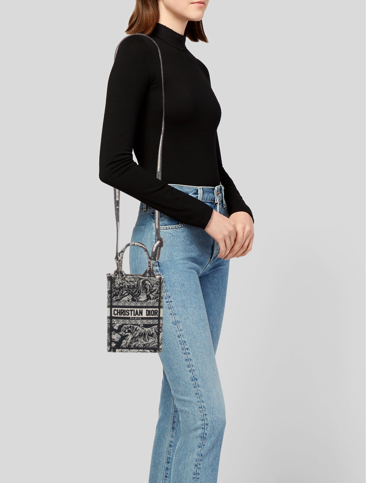Christian Dior Toile de Jouy Book Mini - Blue Handle Bags