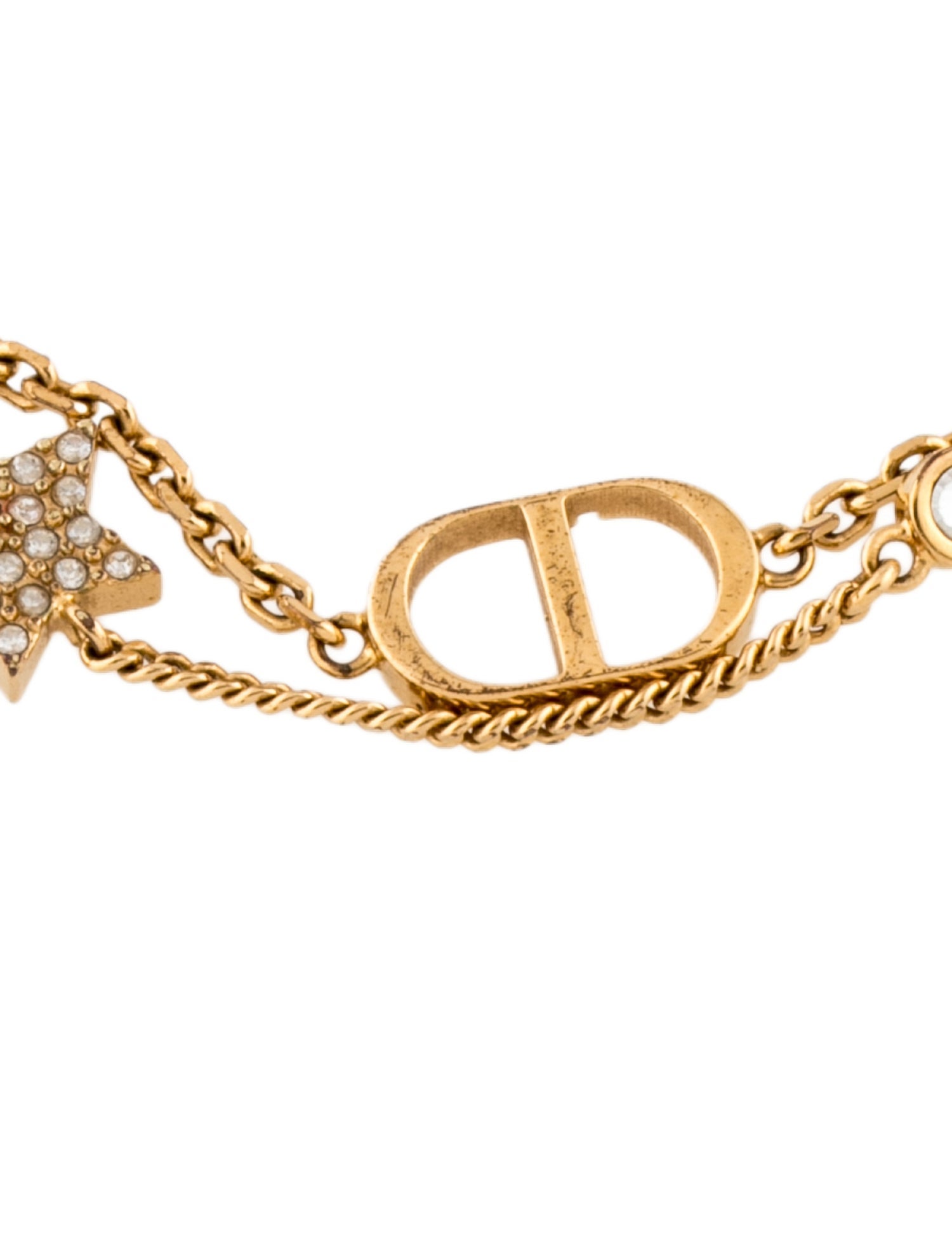 Christian Dior Crystal Petit CD Double Bracelet - Clear Charm