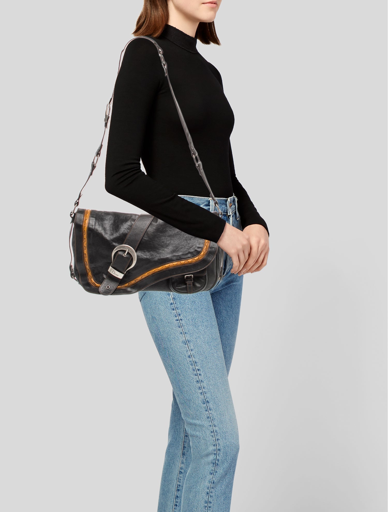 Christian Dior Leather Gaucho Saddle