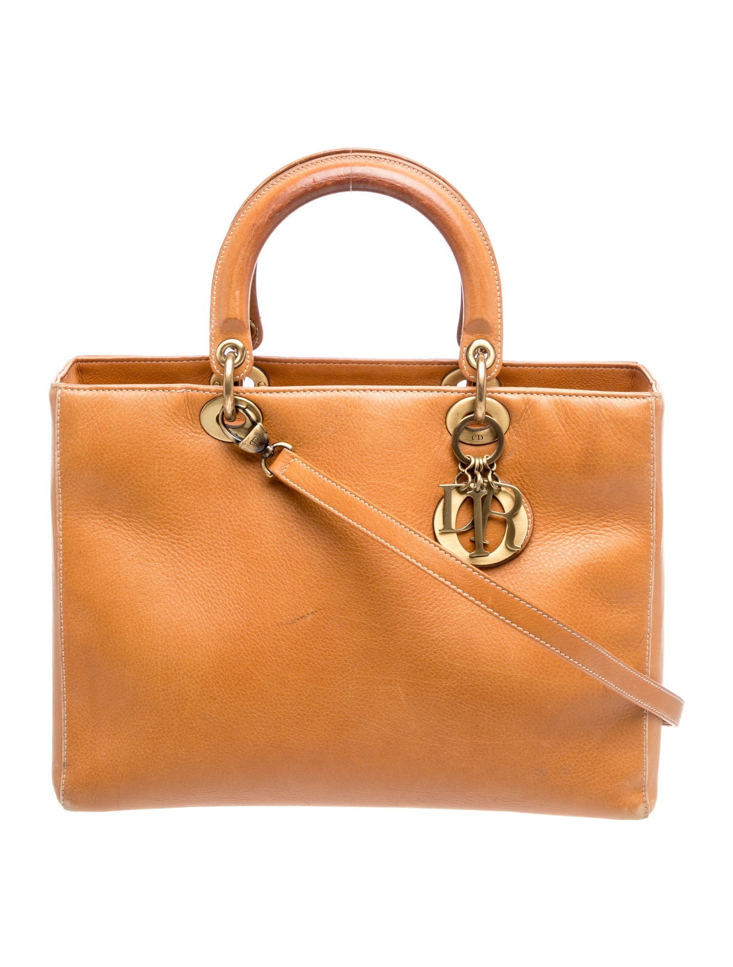 Christian Dior Crocodile Medium Lady Dior Bag - Purple Handle Bags