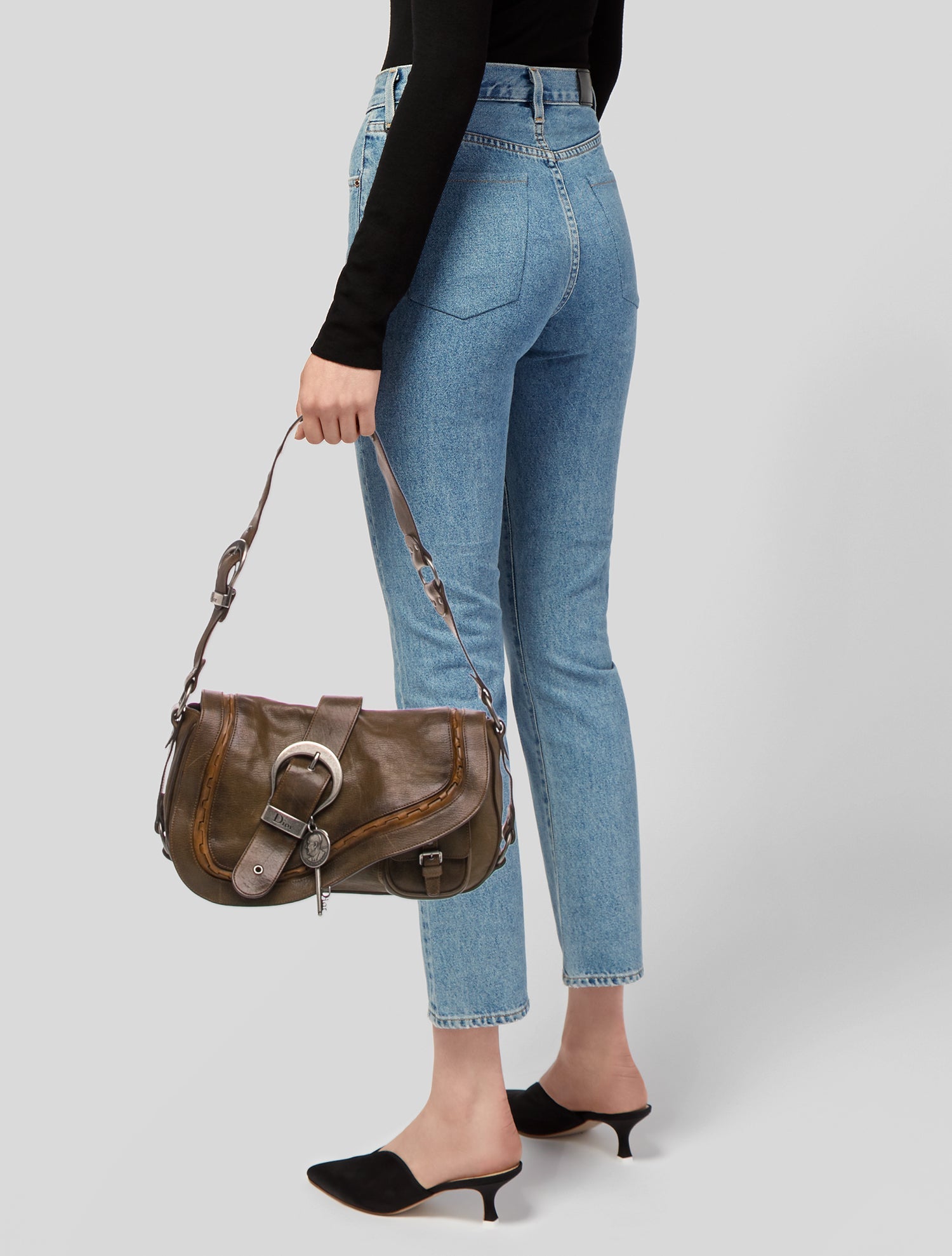 Christian Dior Small Mizza DiorTravel Nomad Pouch - Brown Handle