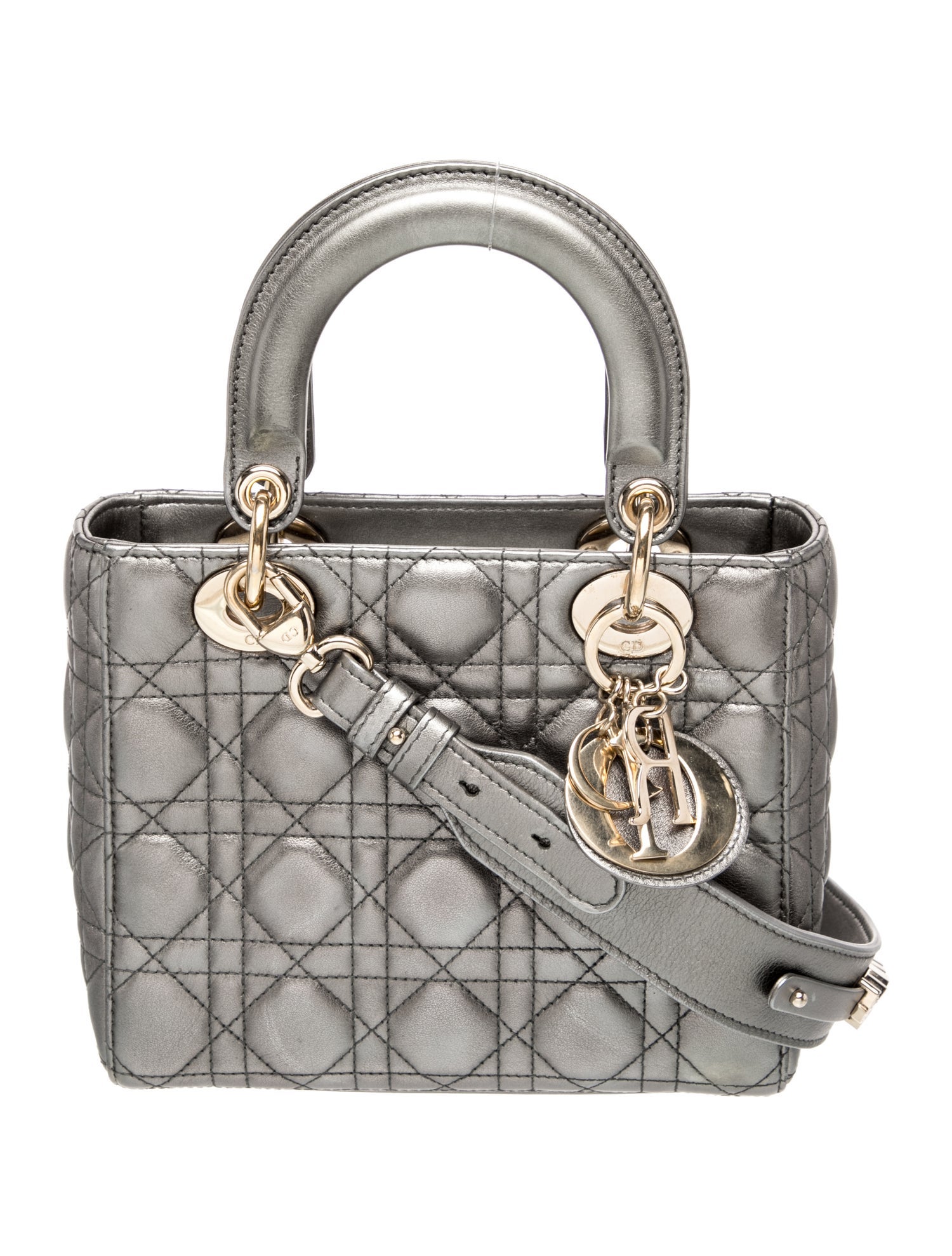Christian Dior Crocodile Lady Dior Mini 2021 - Pink Handle Bags