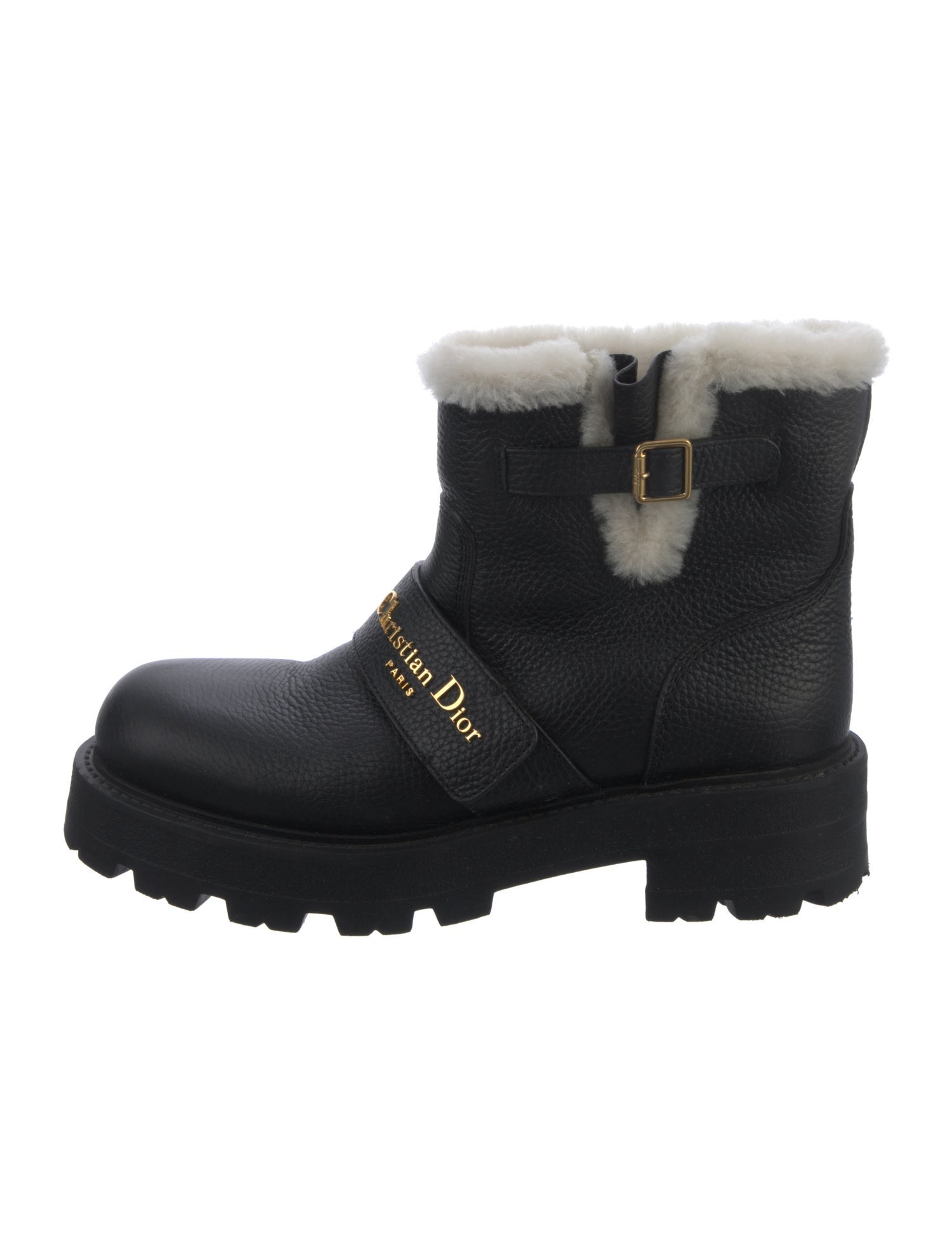 【えみ】⭐︎Christian Diorムートンブーツ Christian Dior Leather Moto Boots - Gem