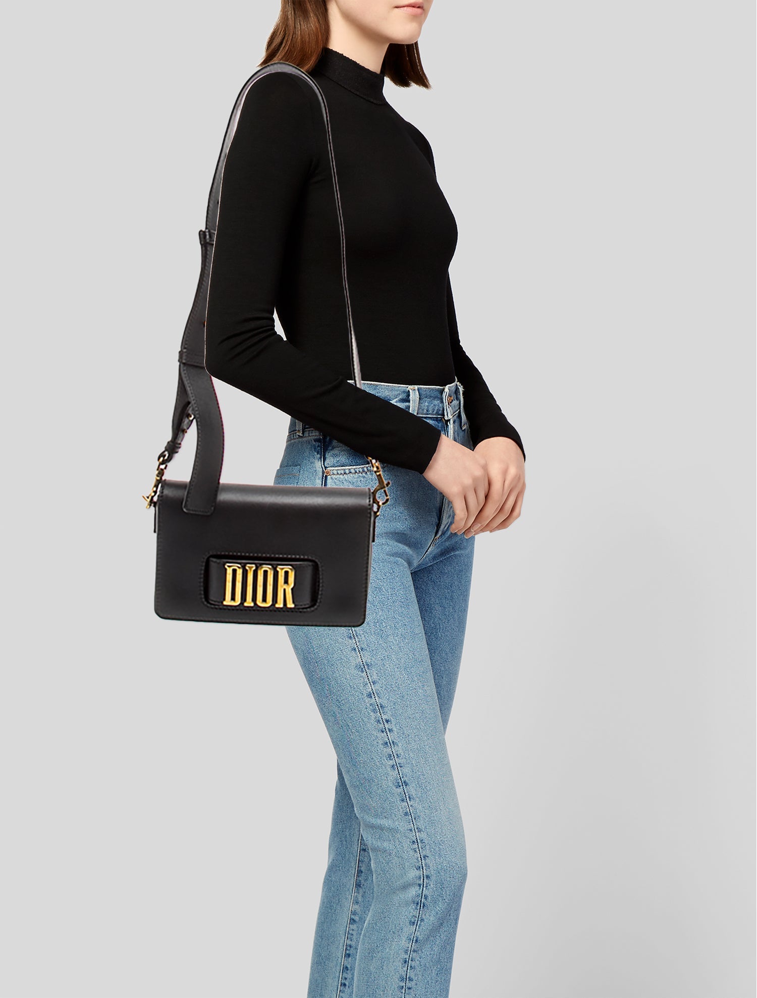 Christian Dior Leather Dio(r)evolution - Black Shoulder Bags