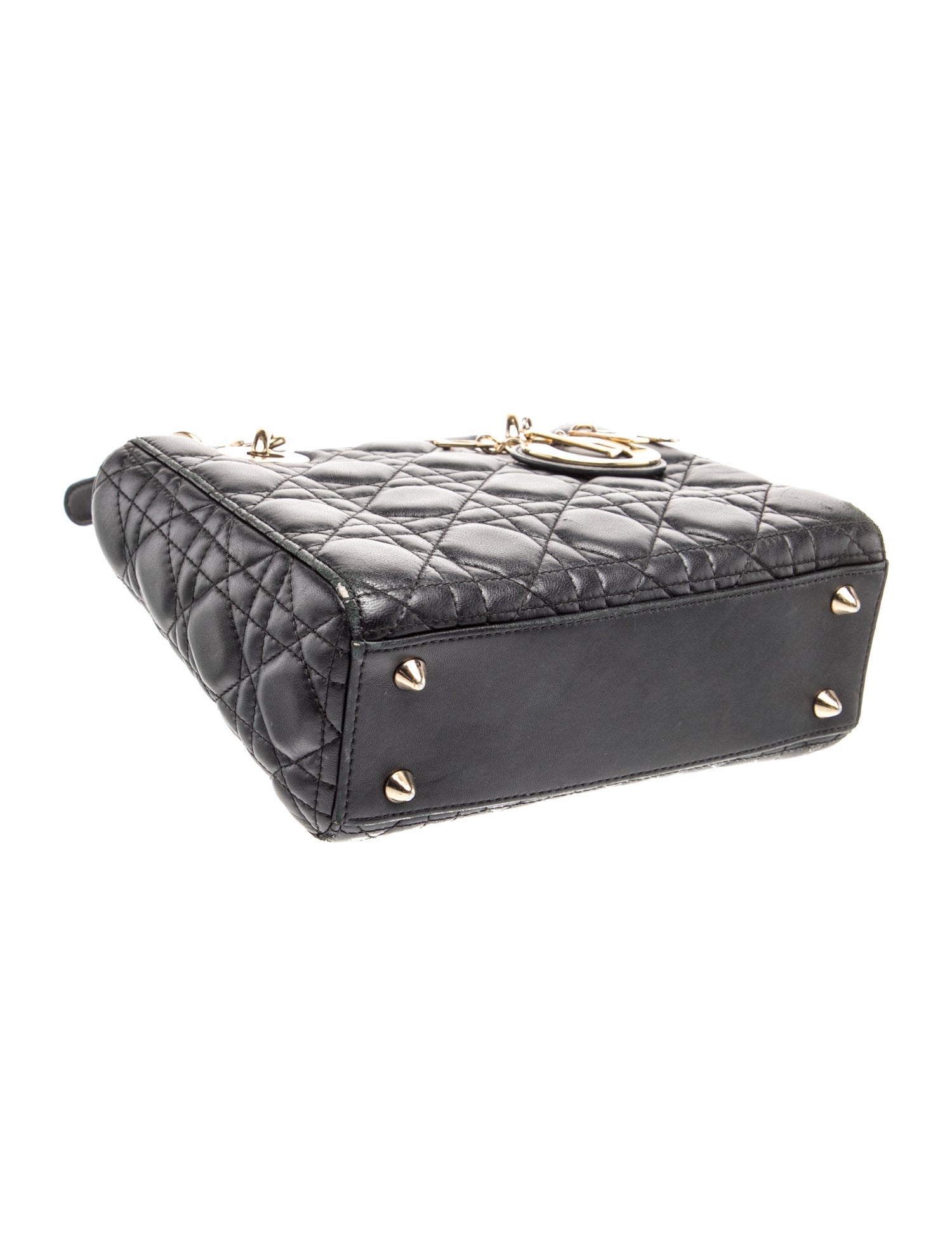Christian Dior Cannage Lady Dior - Black Handle Bags, Handbags
