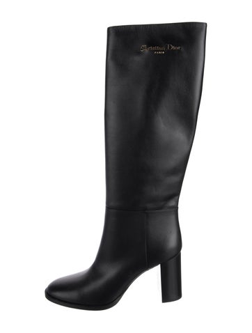 Pre-owned Dior Leather Boots In Black