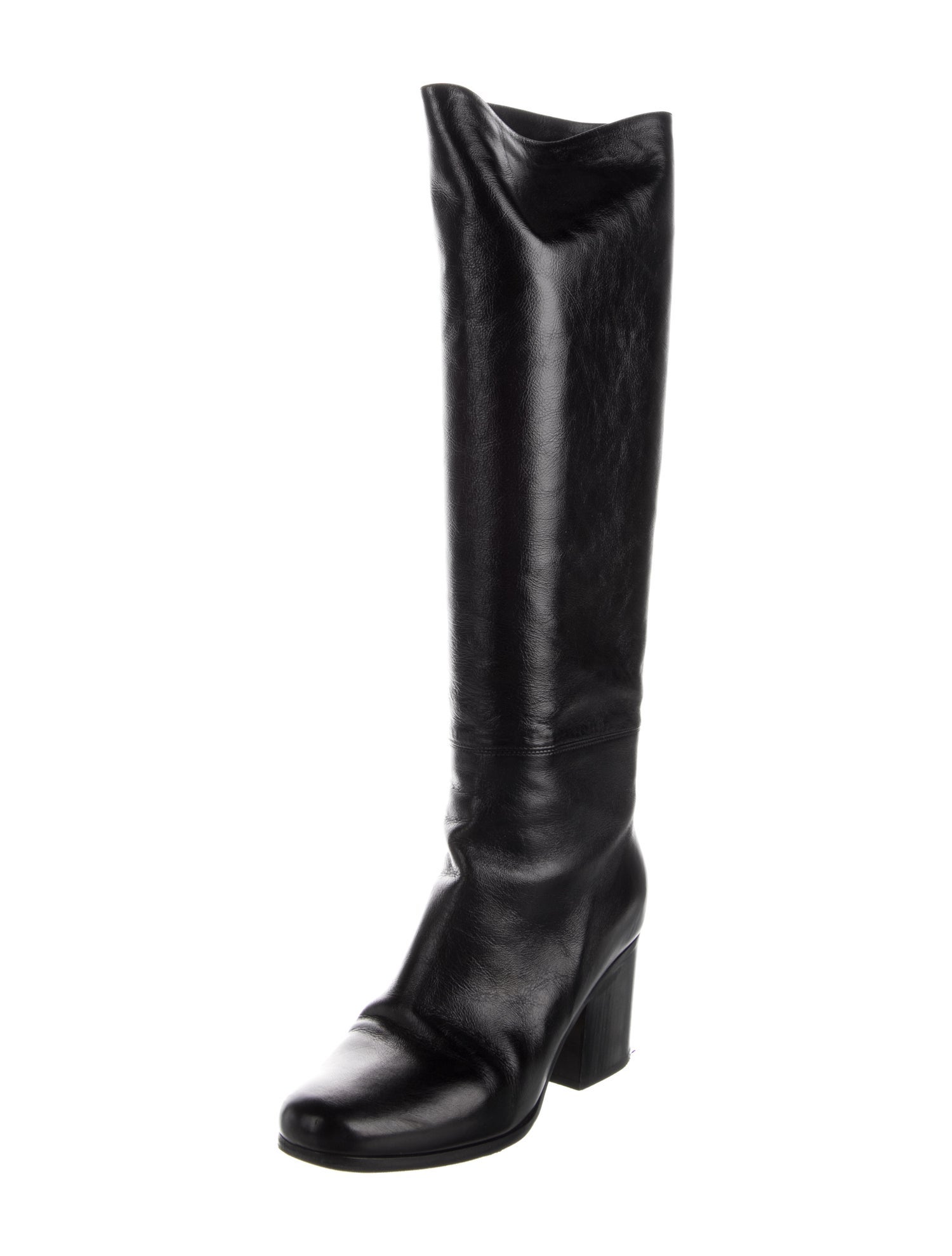 Chanel Vintage 2002 Riding Boots - Black Boots, Shoes - CHA1360600