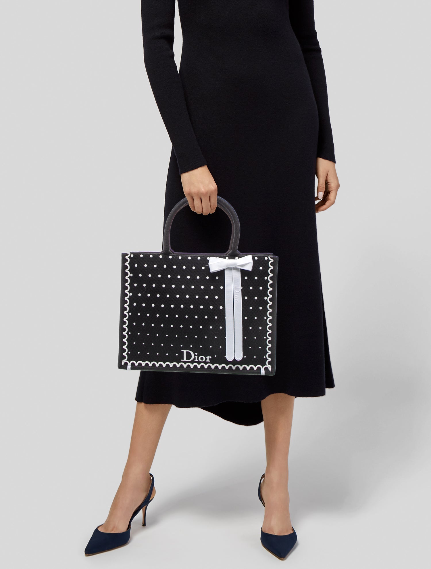 Christian Dior Leather Embellished Lady Dior Mini - Neutrals