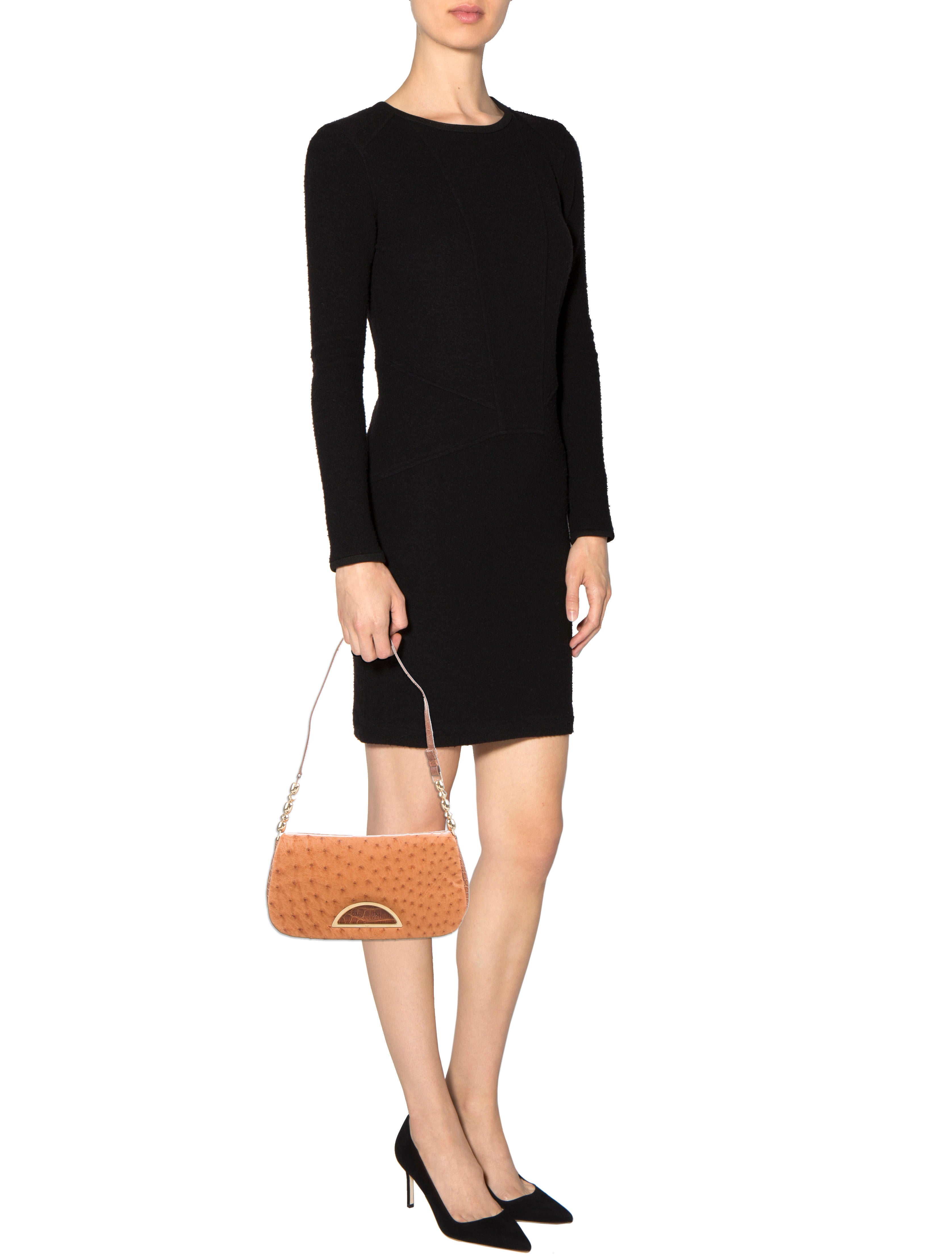 Christian Dior Ostrich & Crocodile Malice Bag - Brown Mini Bags