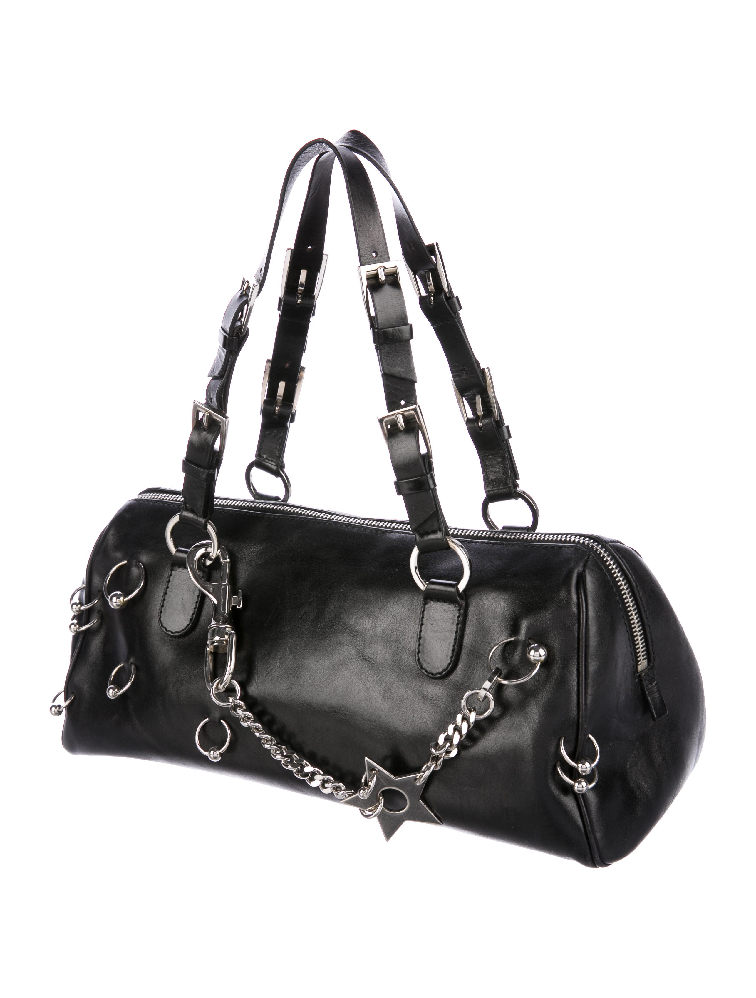 Christian Dior Hardcore Pierced Boston Bag - Black Handle Bags