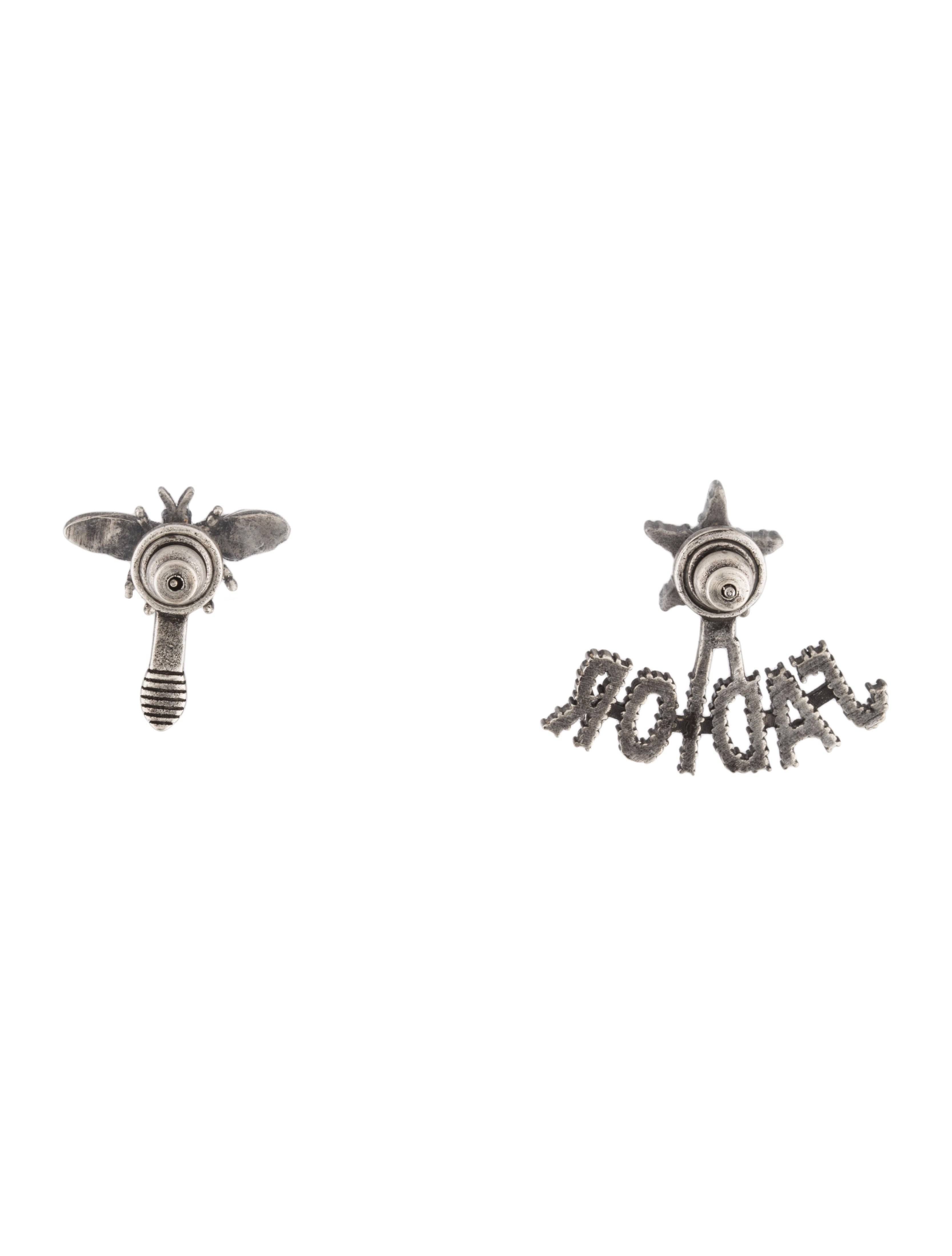 Christian Dior Crystal J'adior & Bee Earrings - Stud, Earrings