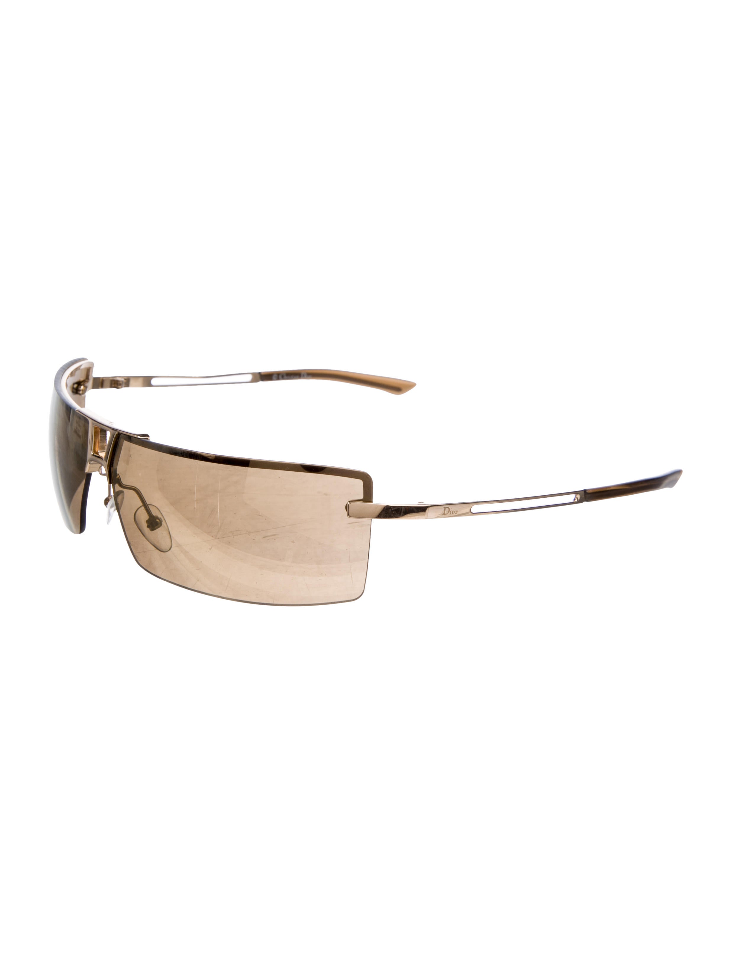 Christian Dior Stunt Rimless Sunglasses - Gold Sunglasses