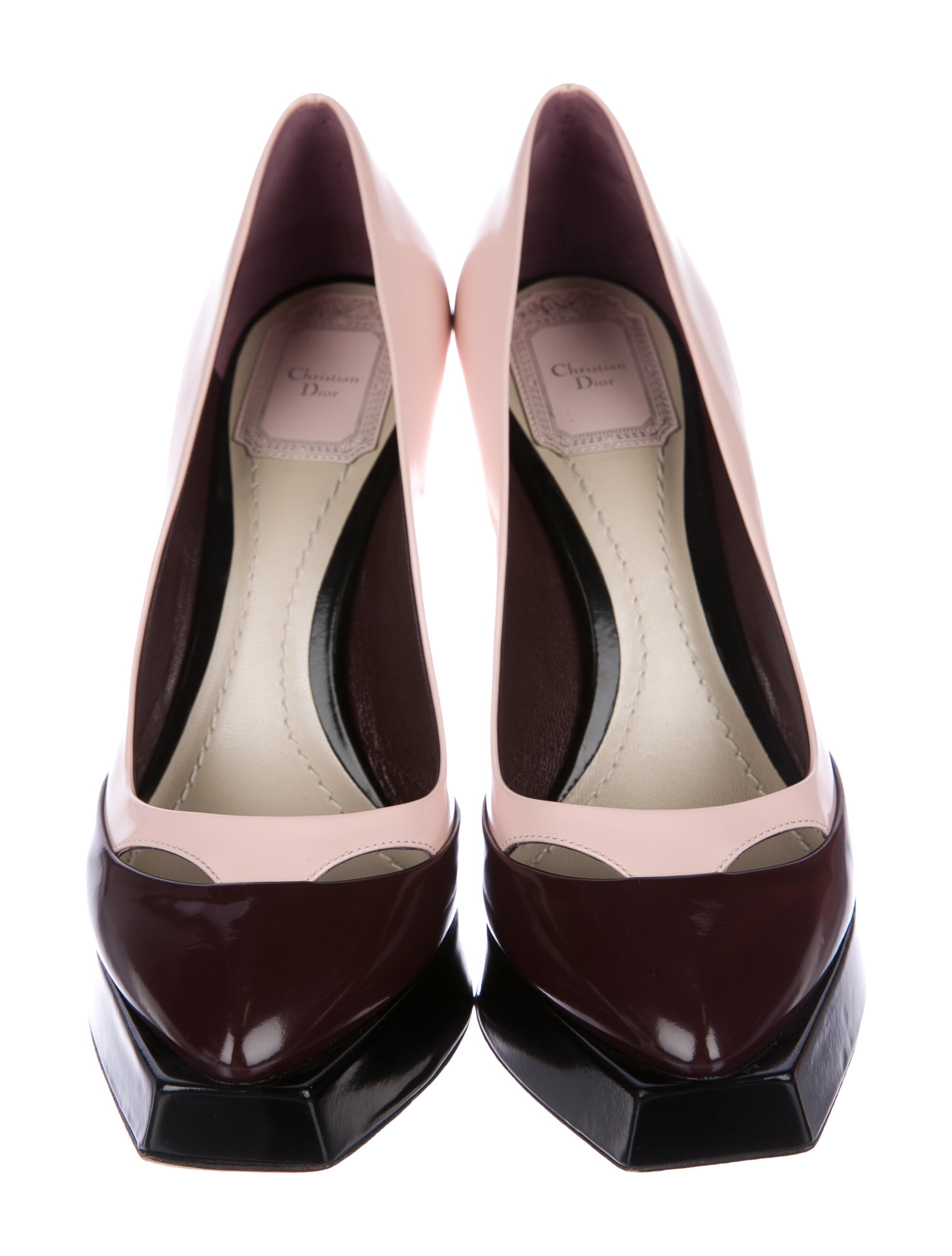 christian dior leather platform pumps