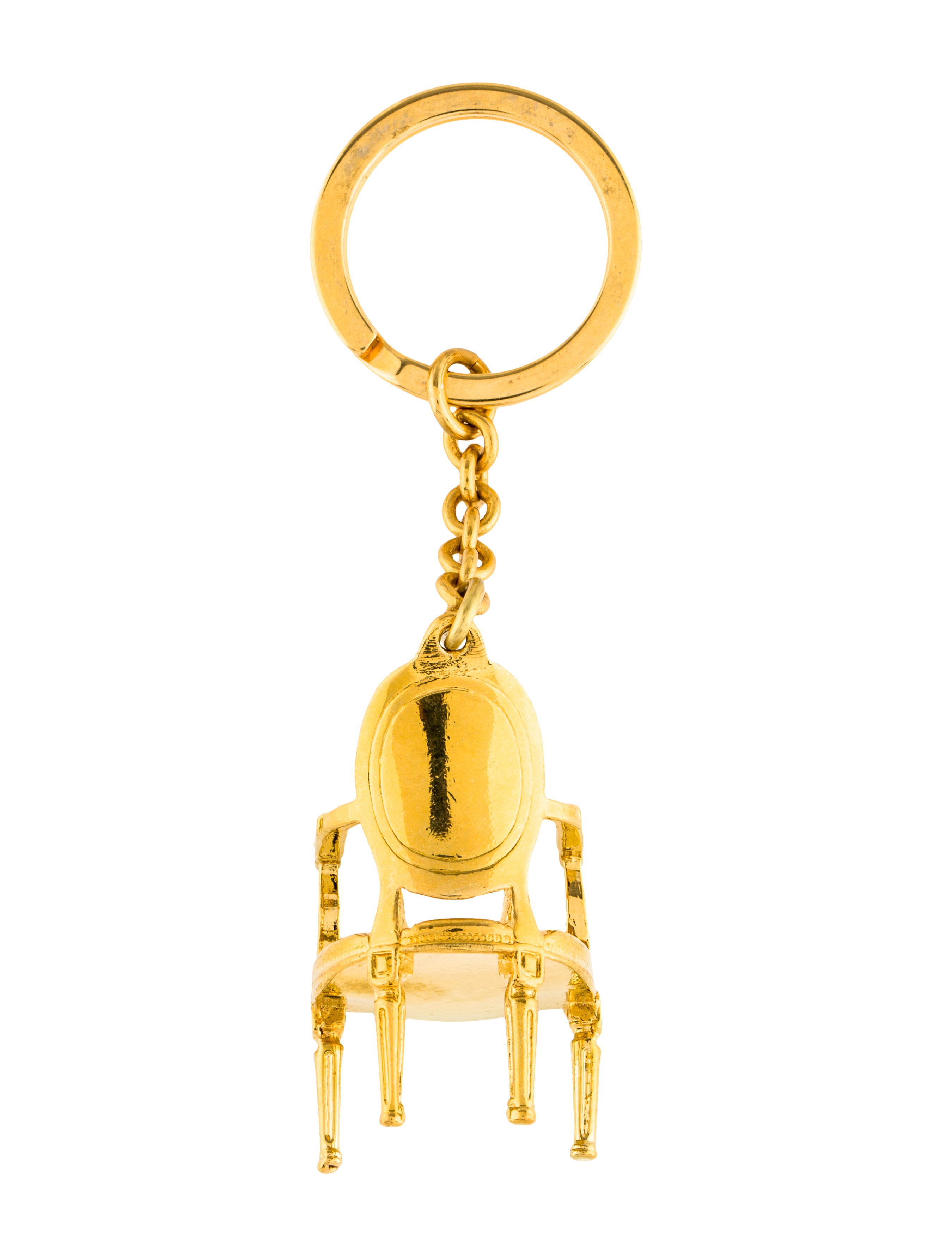 Christian Dior Logo Chair Keychain - Gold Keychains, Accessories
