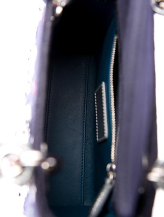 Christian Dior 2016 Embellished Denim Mini Lady Dior Bag