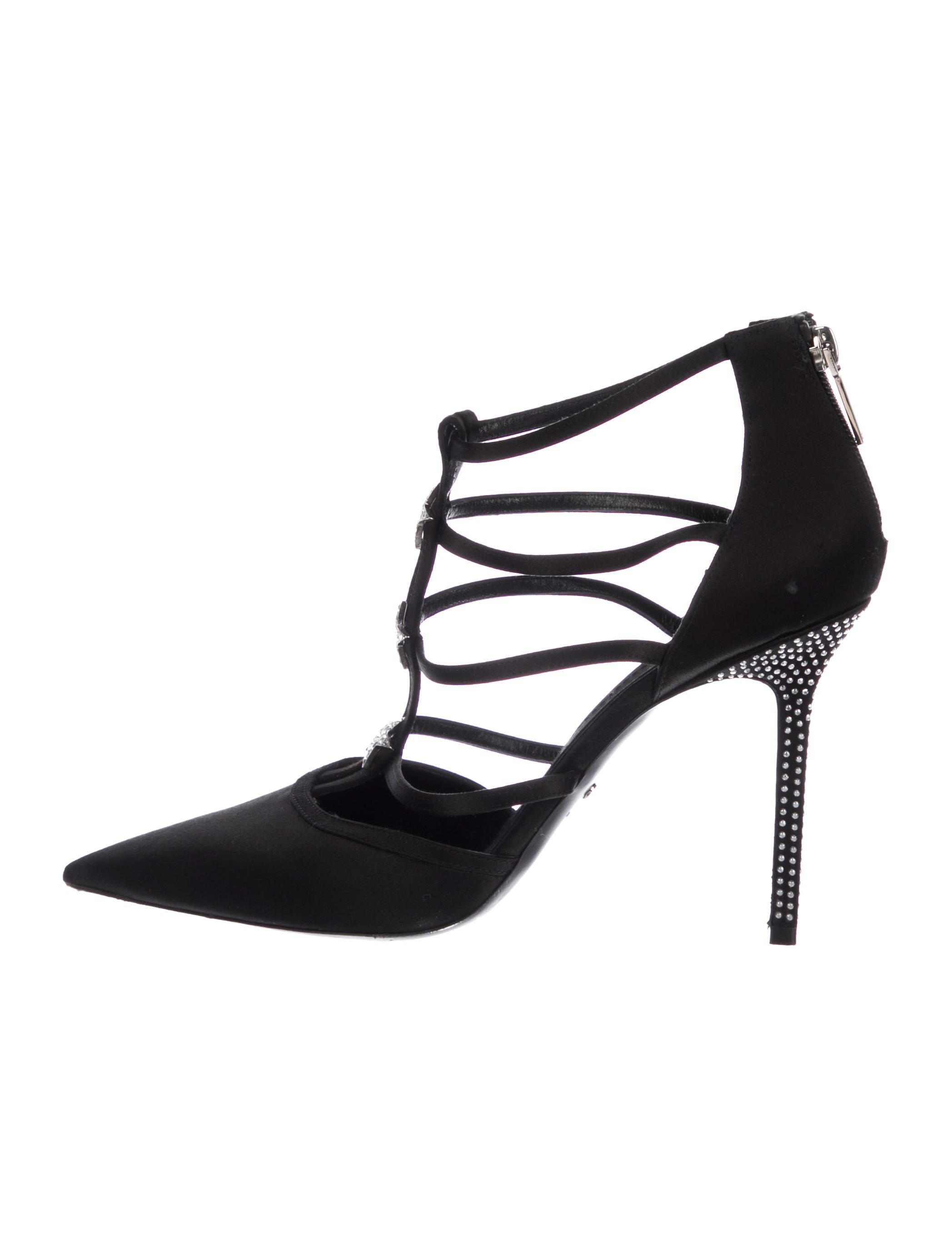 Christian Dior Galaxy Satin Cage Pumps