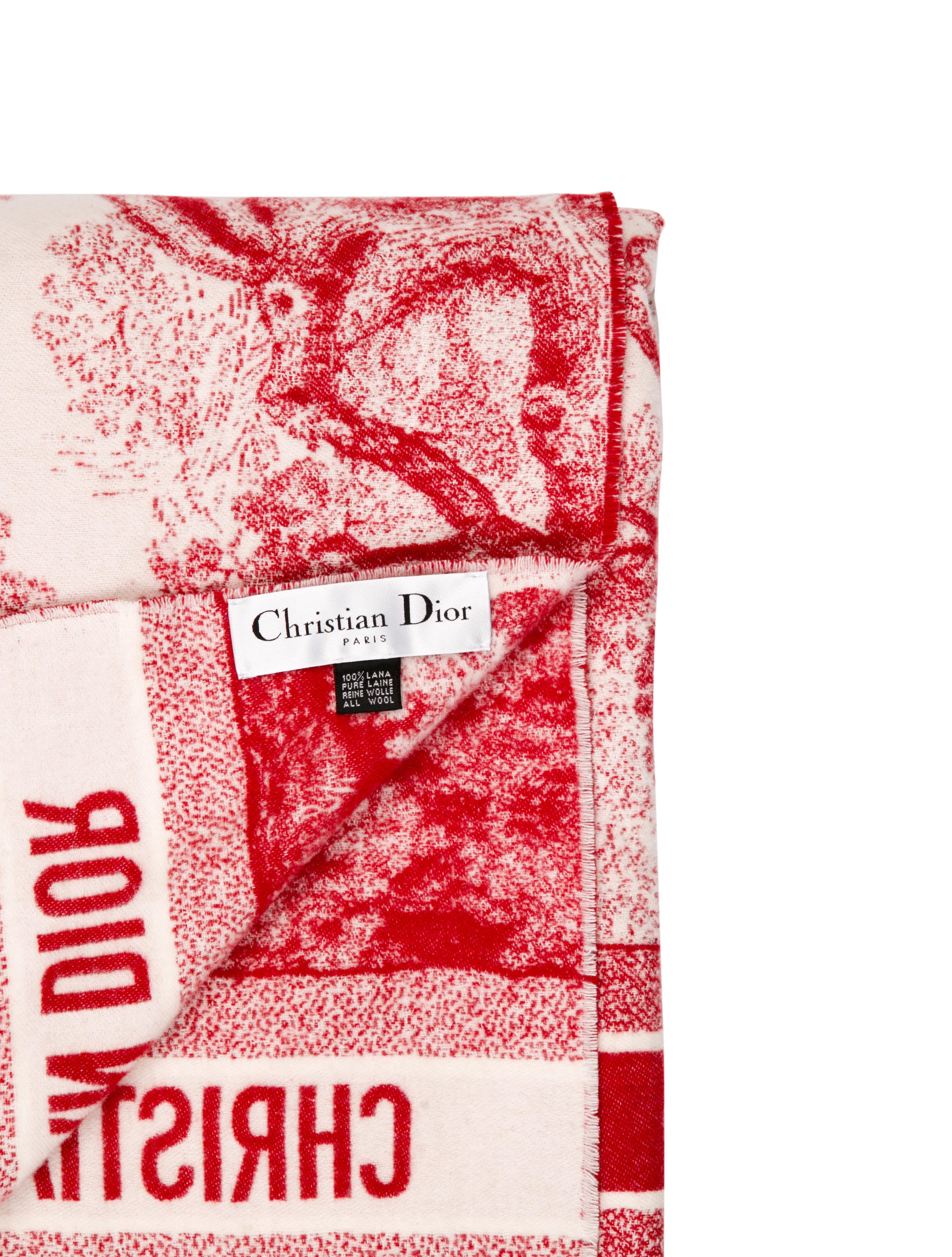Christian Dior 2019 Cruise Toile de Jouy Throw Blanket