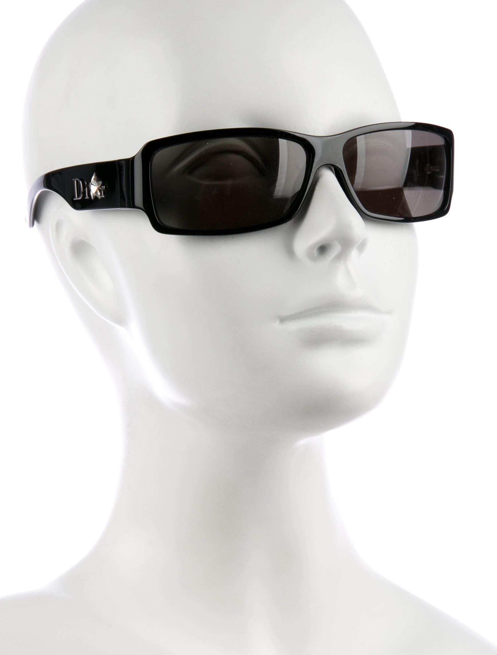 小物 Archive SHINY Dior 1 square sunglasses Christian Dior Shiny Dior 1 Sunglasses - Black Sunglasses