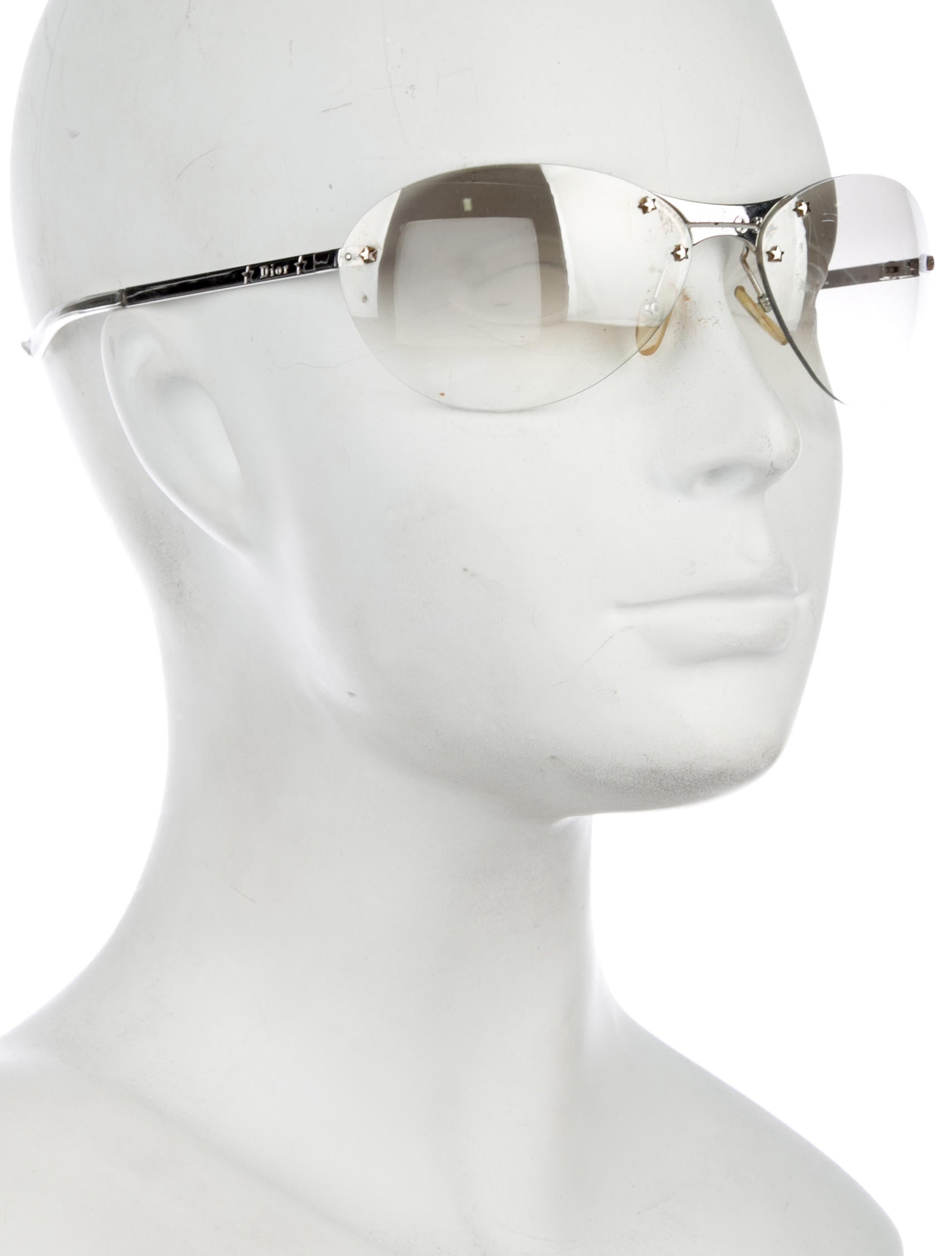 Christian Dior Starlight Rimless Sunglasses - Silver Sunglasses