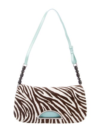 Christian Dior Zebra Print Ponyhair Malice Bag