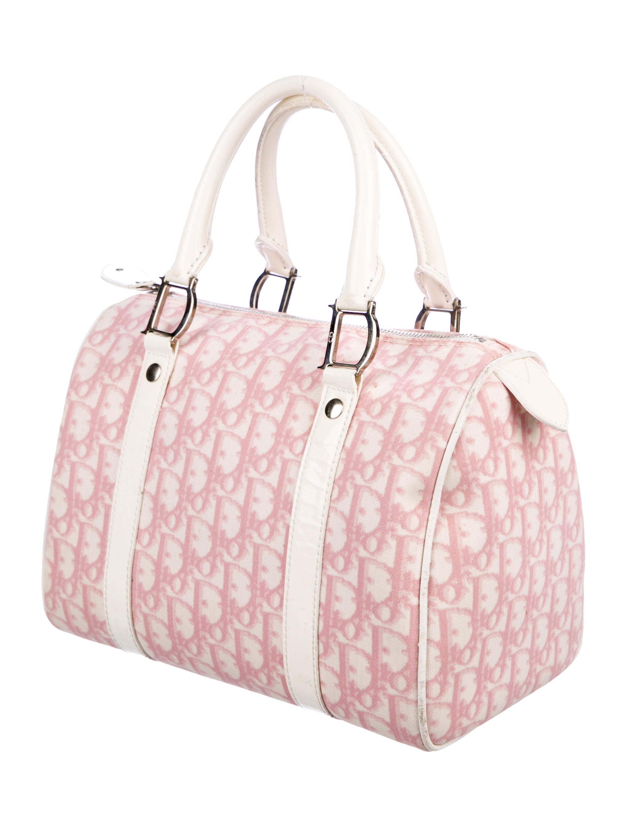 Christian Dior Diorissimo Trotter Boston Bag - Pink Handle Bags