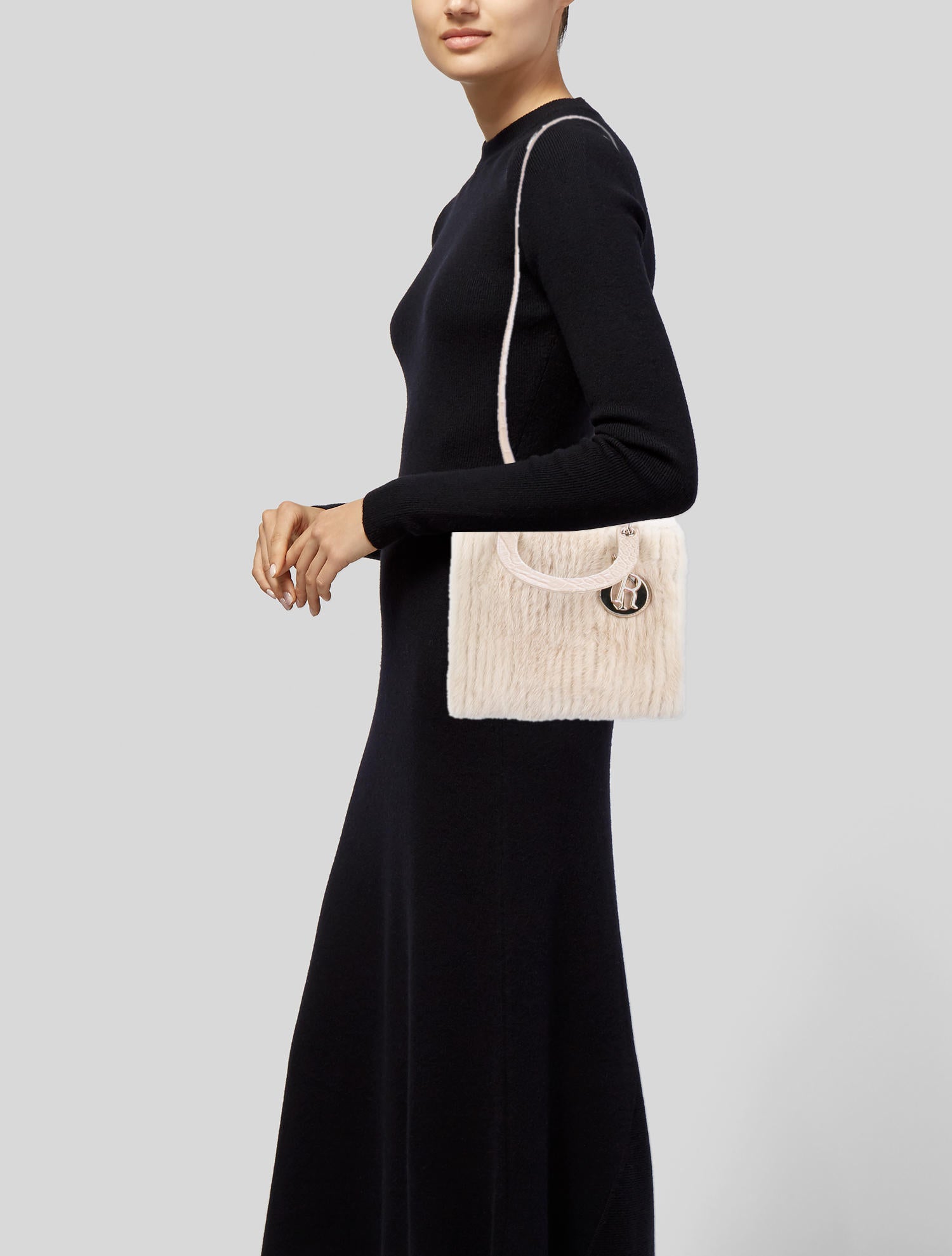Christian Dior Mink & Crocodile Medium Lady Dior - Neutrals
