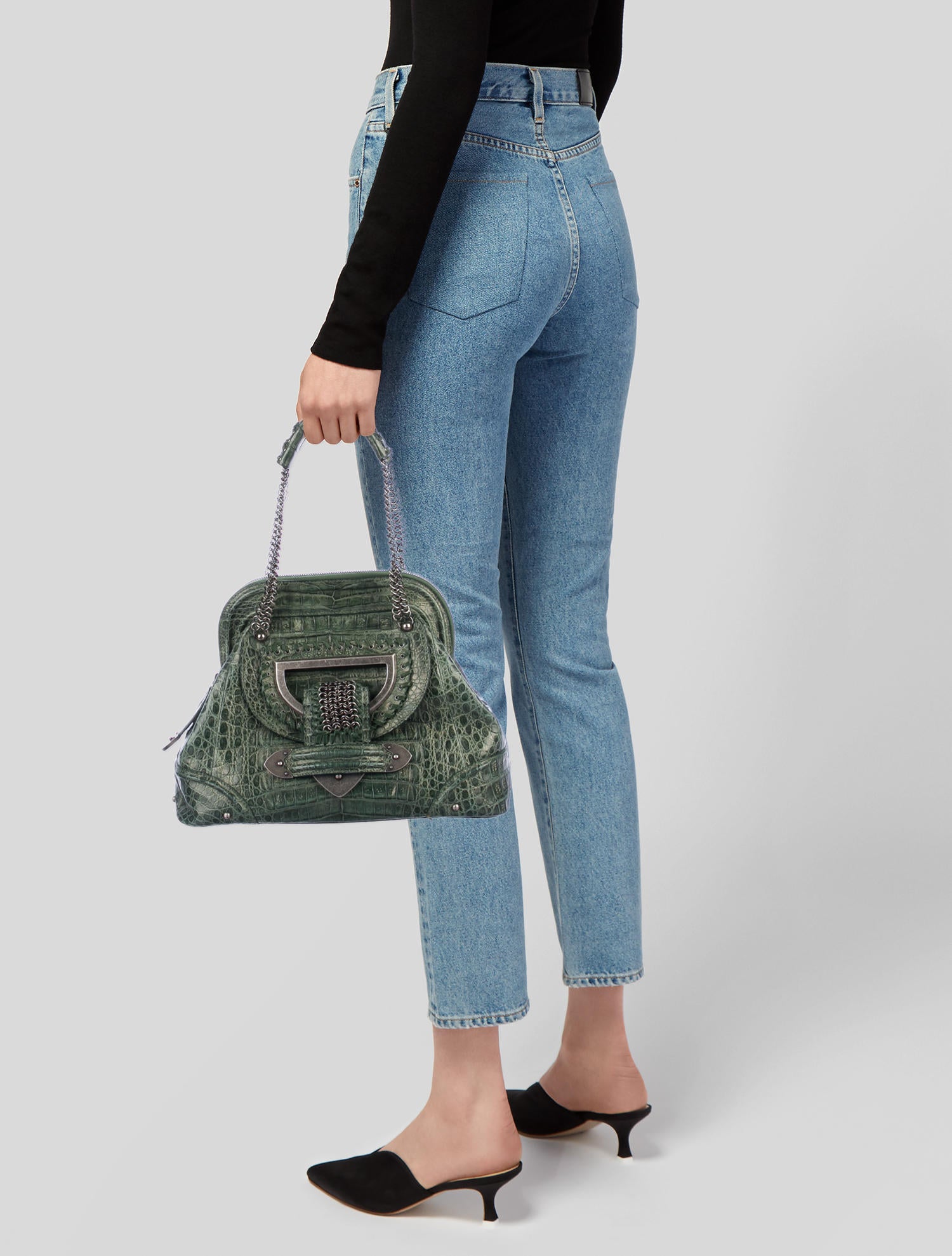 Christian Dior Crocodile Jeanne Bag - Brown Shoulder Bags