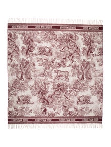 Christian Dior Wool Toile Du Jouy Printed Shawl Accessories Chr587 The Realreal