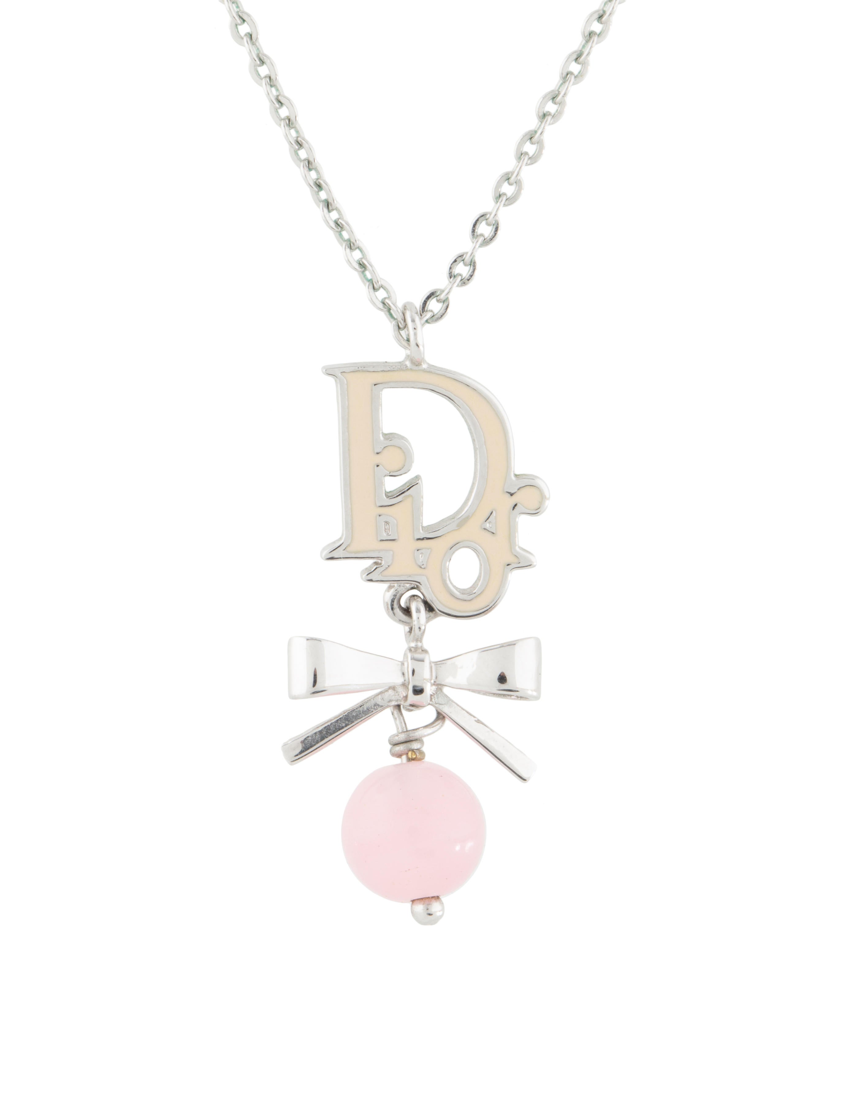 dior bow necklace