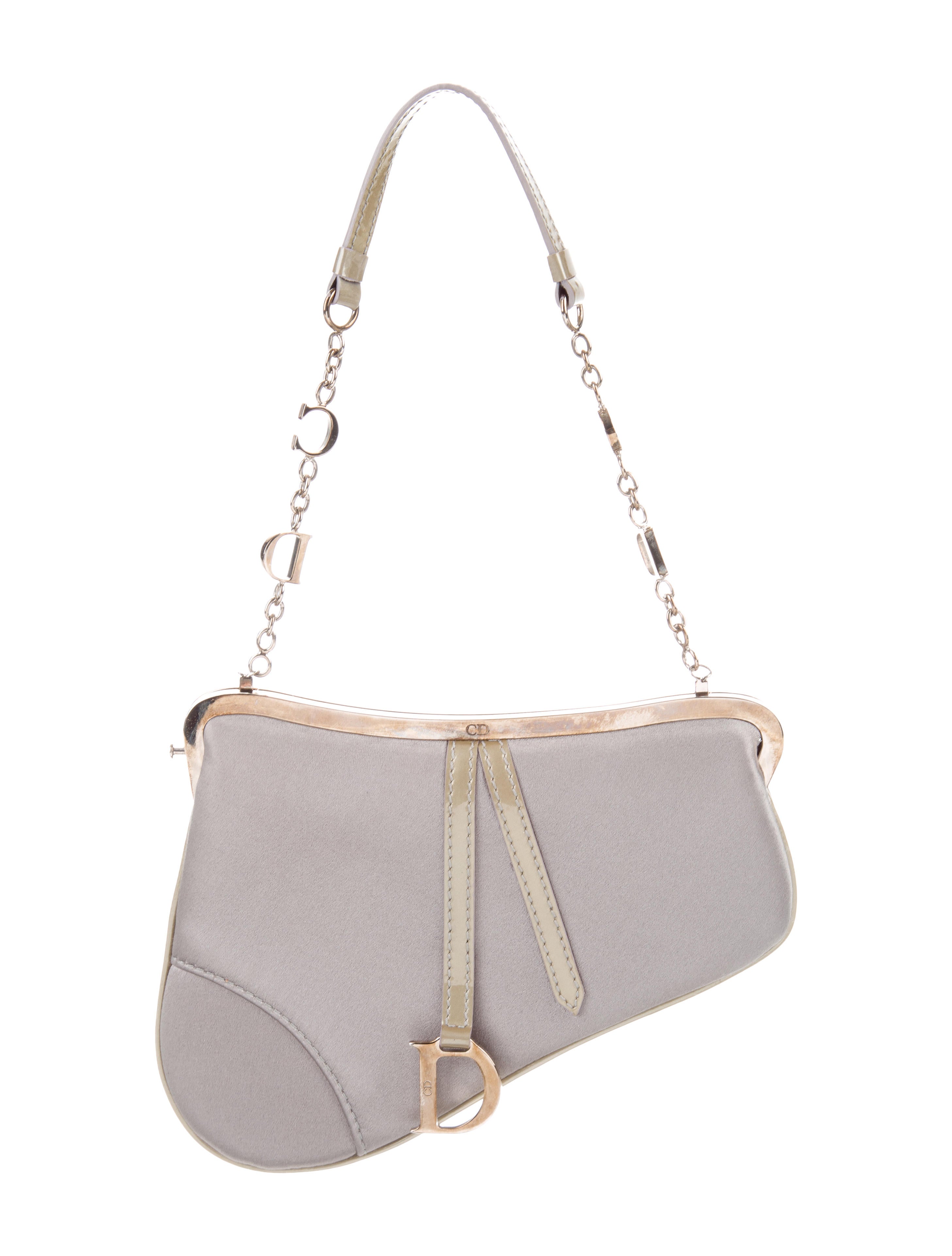 Christian Dior Satin Micro Saddle Bag Handbags CHR94518 The RealReal
