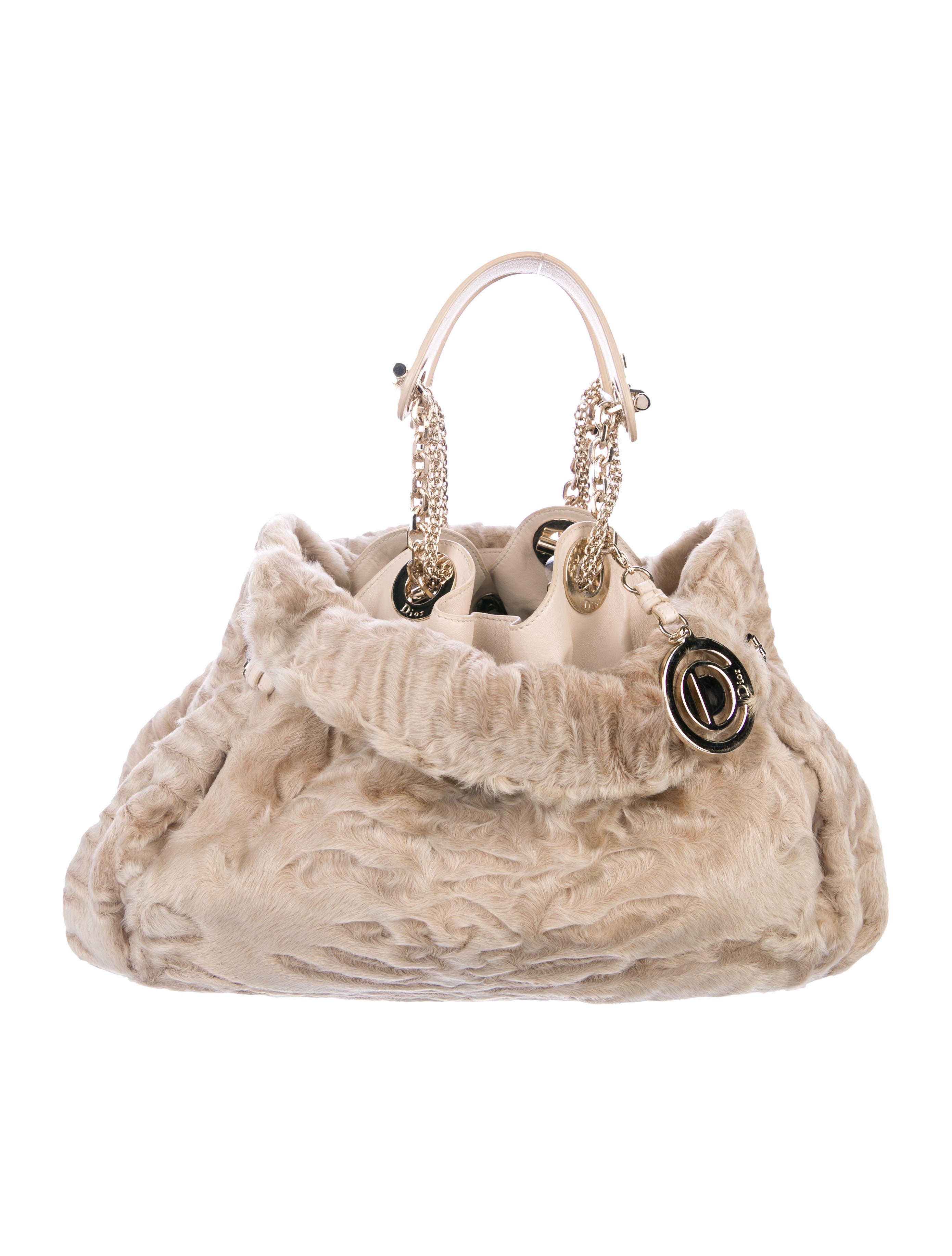 Christian Dior Astrakhan Le Trente Bag - Neutrals Handle Bags