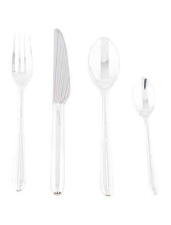 Christofle x Karl Lagerfeld 24-Piece Limited Edition Mood Flatware Set