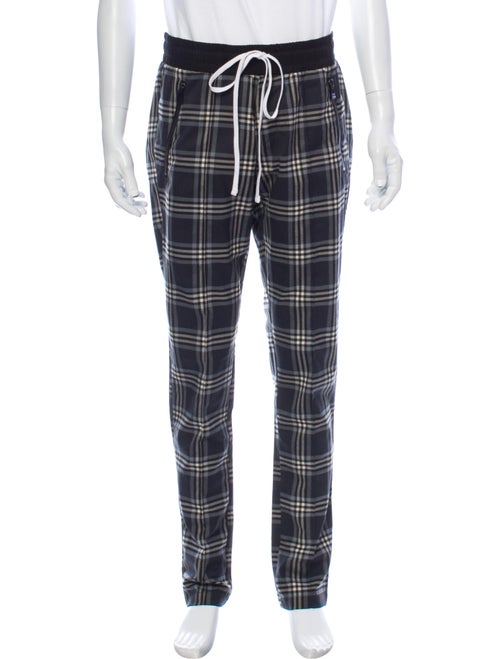 Christos Plaid Print Pants Green