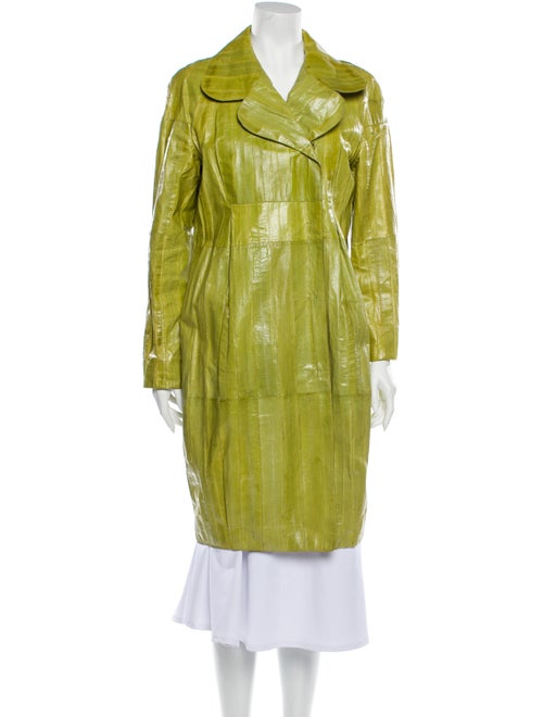 Christian Lacroix Eel Skin Coat Green