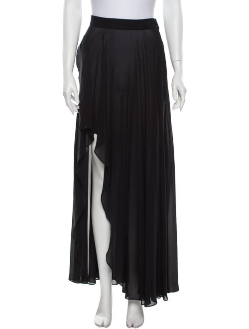 Christian Lacroix Silk Long Skirt Black