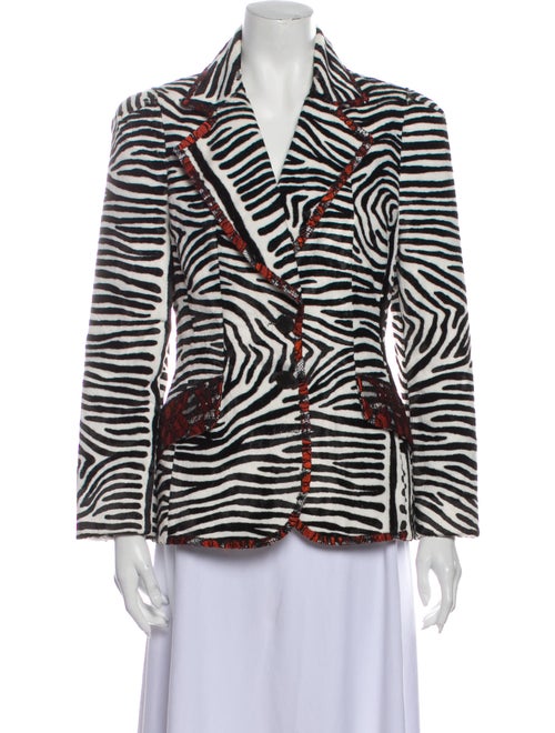 Christian Lacroix Animal Print Blazer Black