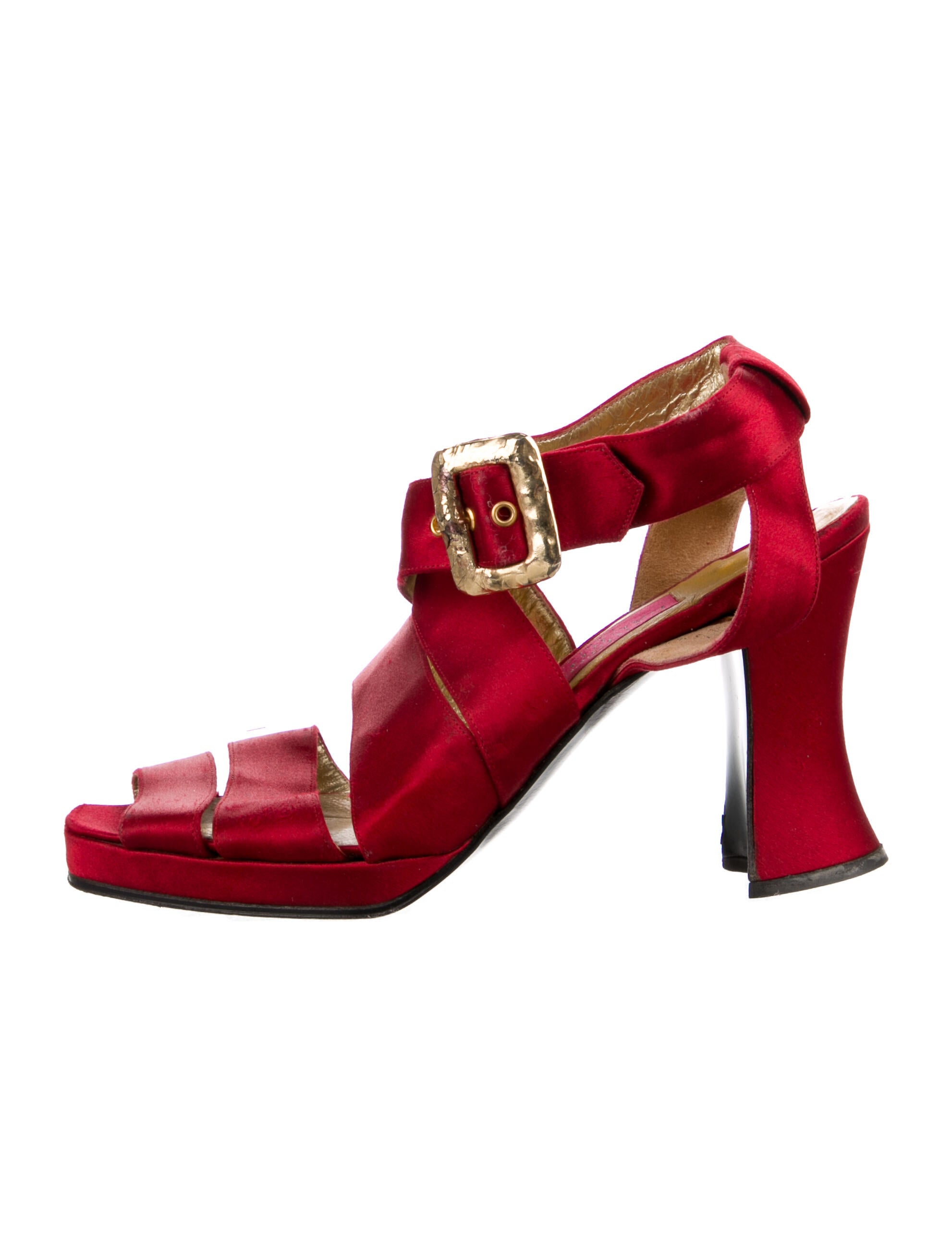 Christian Lacroix Vintage 1990's Sandals Red Sandals, Shoes