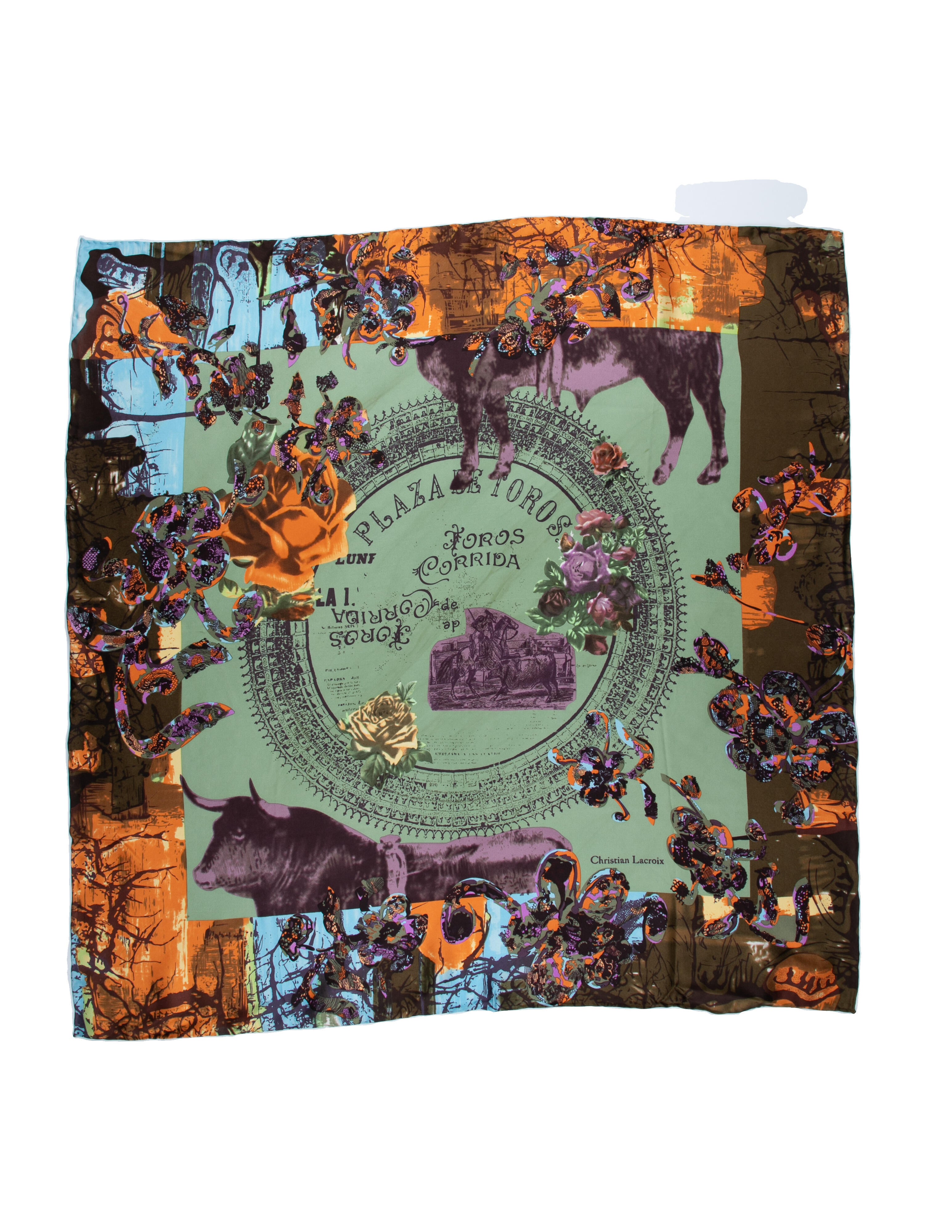 Christian Lacroix Set of 5 Porcelain 5 Continents Trinket Trays White