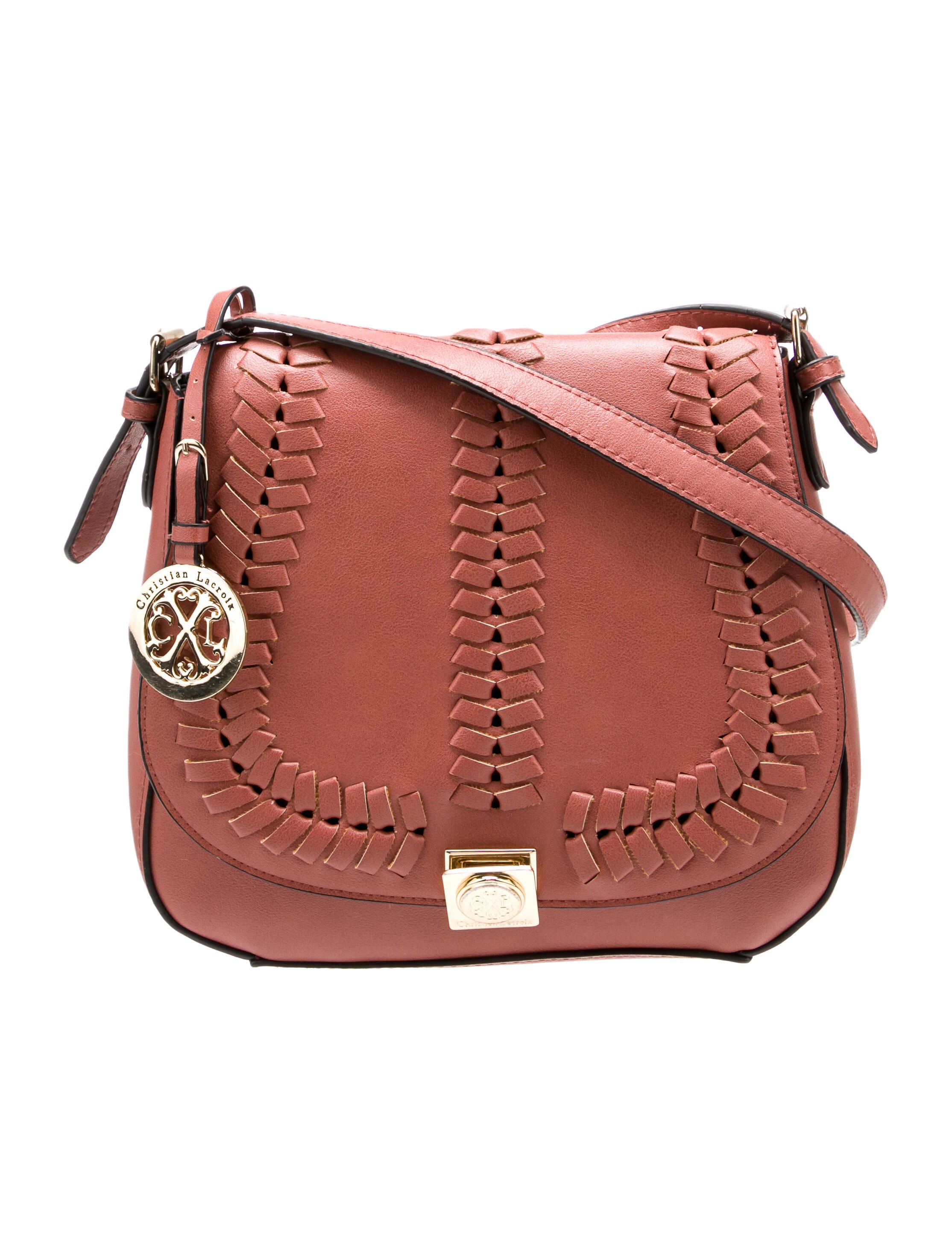 Christian Lacroix Leather Crossbody Pink Crossbody Bags, Handbags