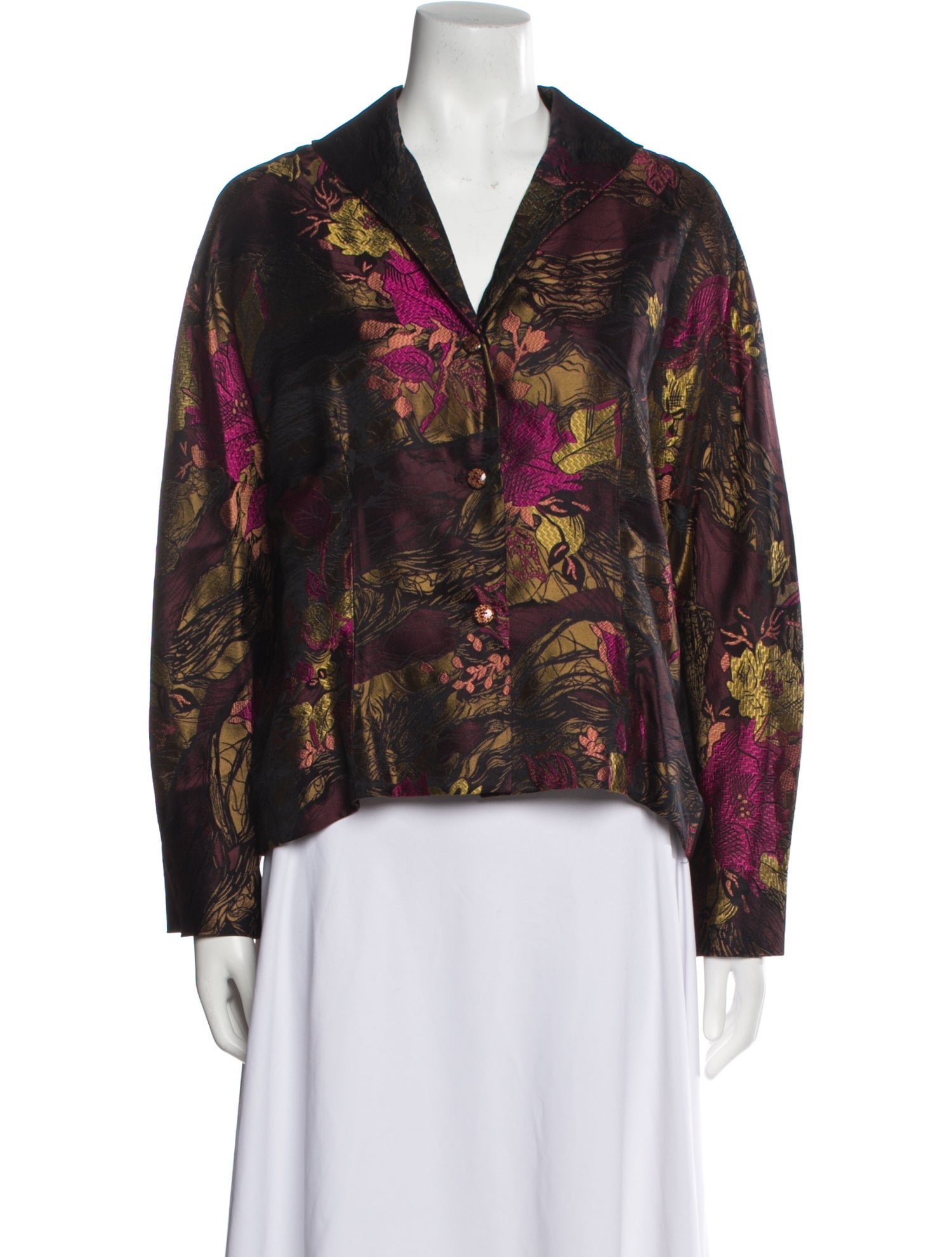 Christian Lacroix 1999 Floral Print Blazer