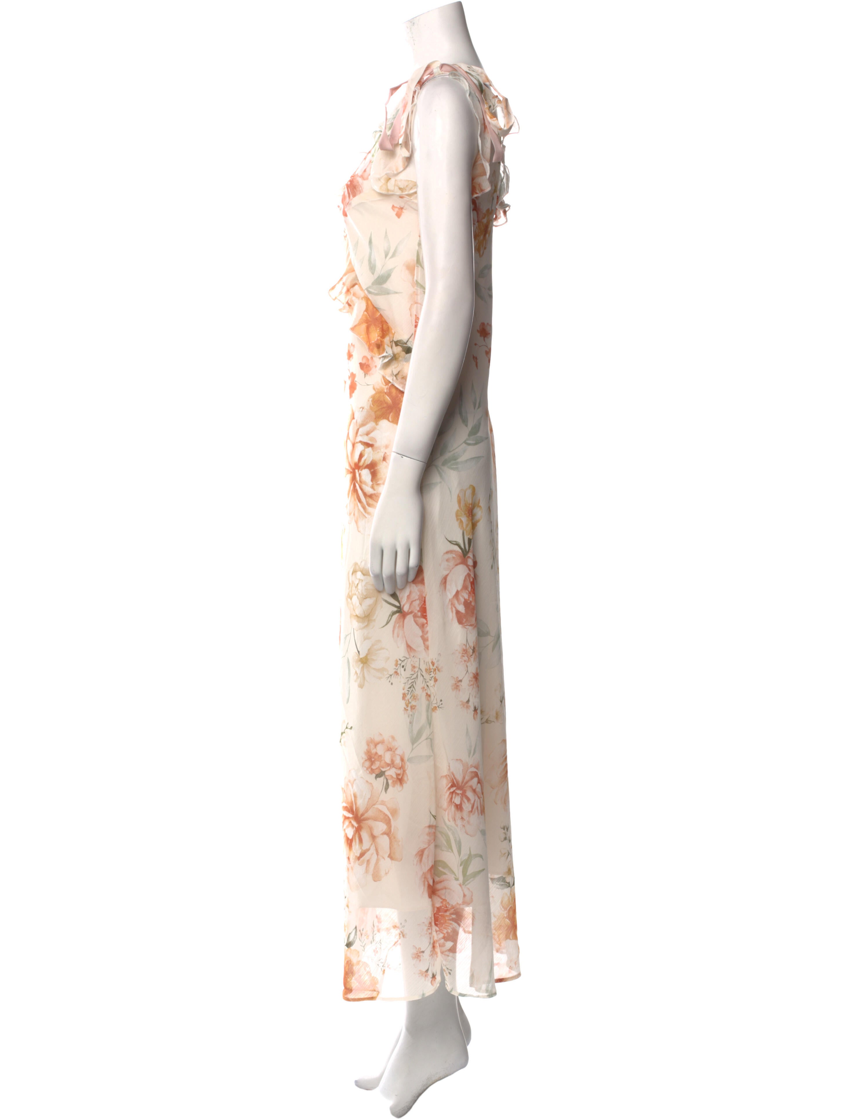 Christian Lacroix Floral Print Long Dress