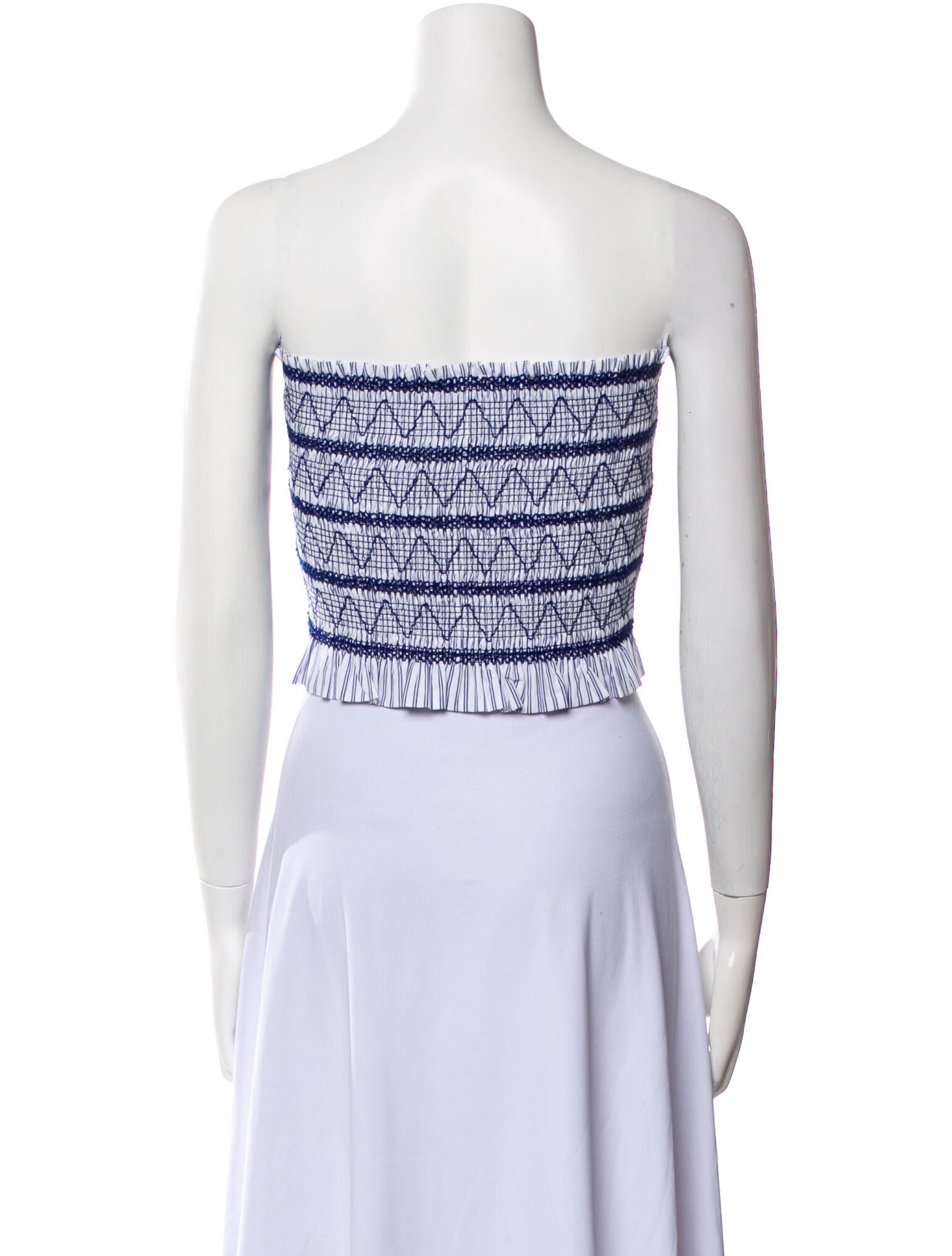 Christian Lacroix Striped Strapless Crop Top w/ Tags