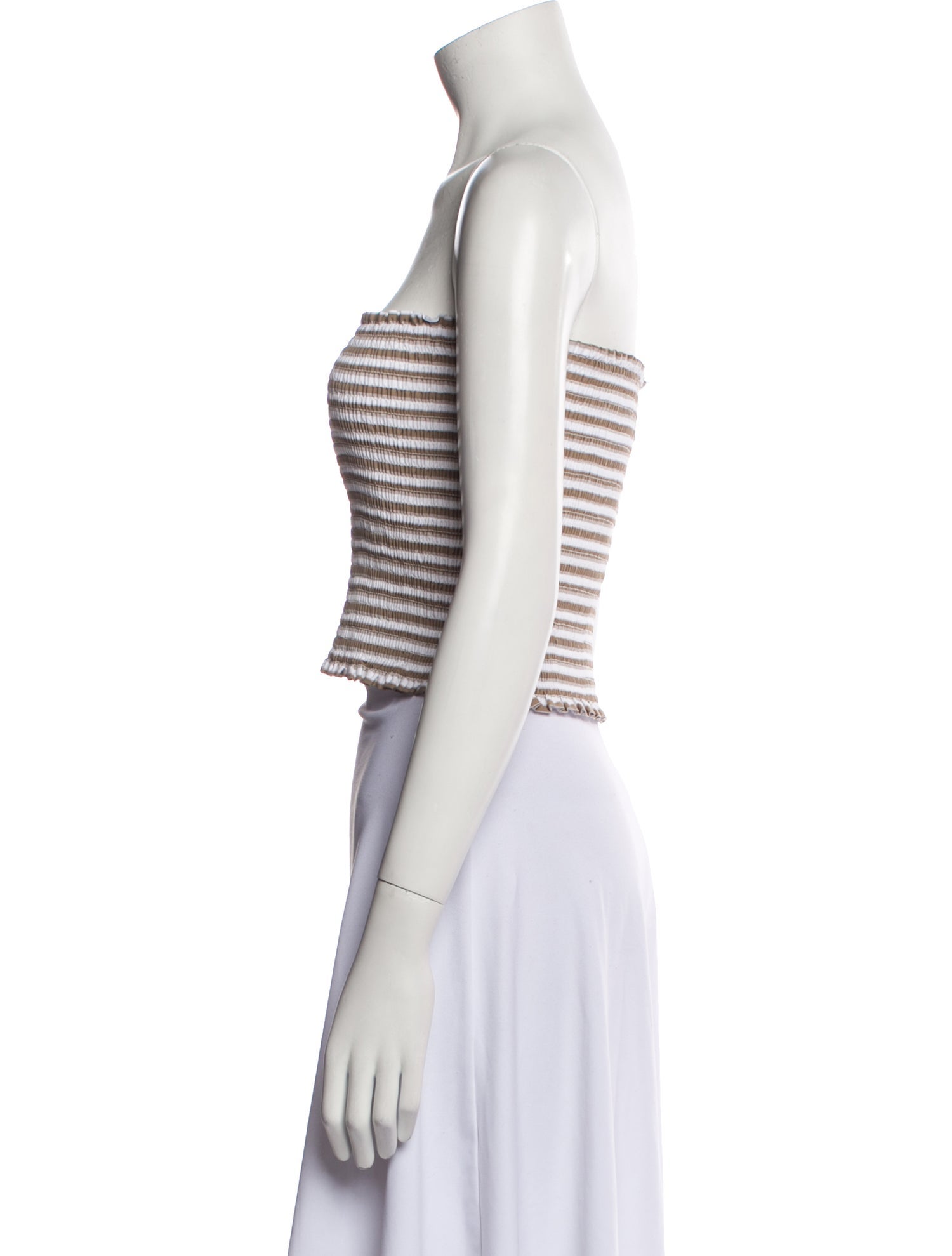 Christian Lacroix Striped Strapless Crop Top