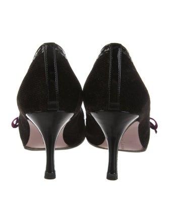 Christian Lacroix Suede Printed Pumps