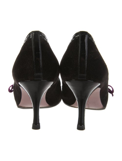 Christian Lacroix Suede Printed Pumps