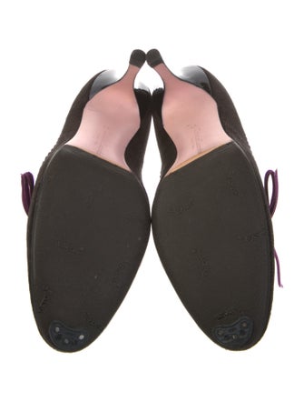 Christian Lacroix Suede Printed Pumps