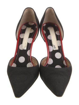 Christian Lacroix Canvas D'Orsay Pumps