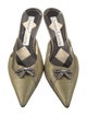Christian Lacroix Canvas Crystal Embellishments Mules